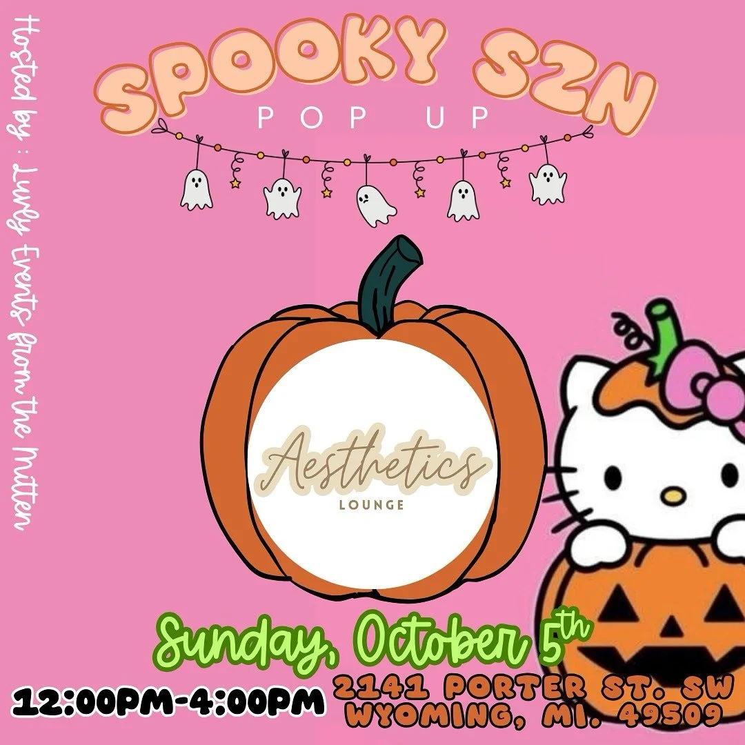 Aesthetics Lounge is joining our very FIRST pop-up shop and we can&rsquo;t wait to see you there! 💖 This is such an exciting opportunity to connect with our community, showcase what we do, and celebrate spooky season in style 🎃👻

Here&rsquo;s what