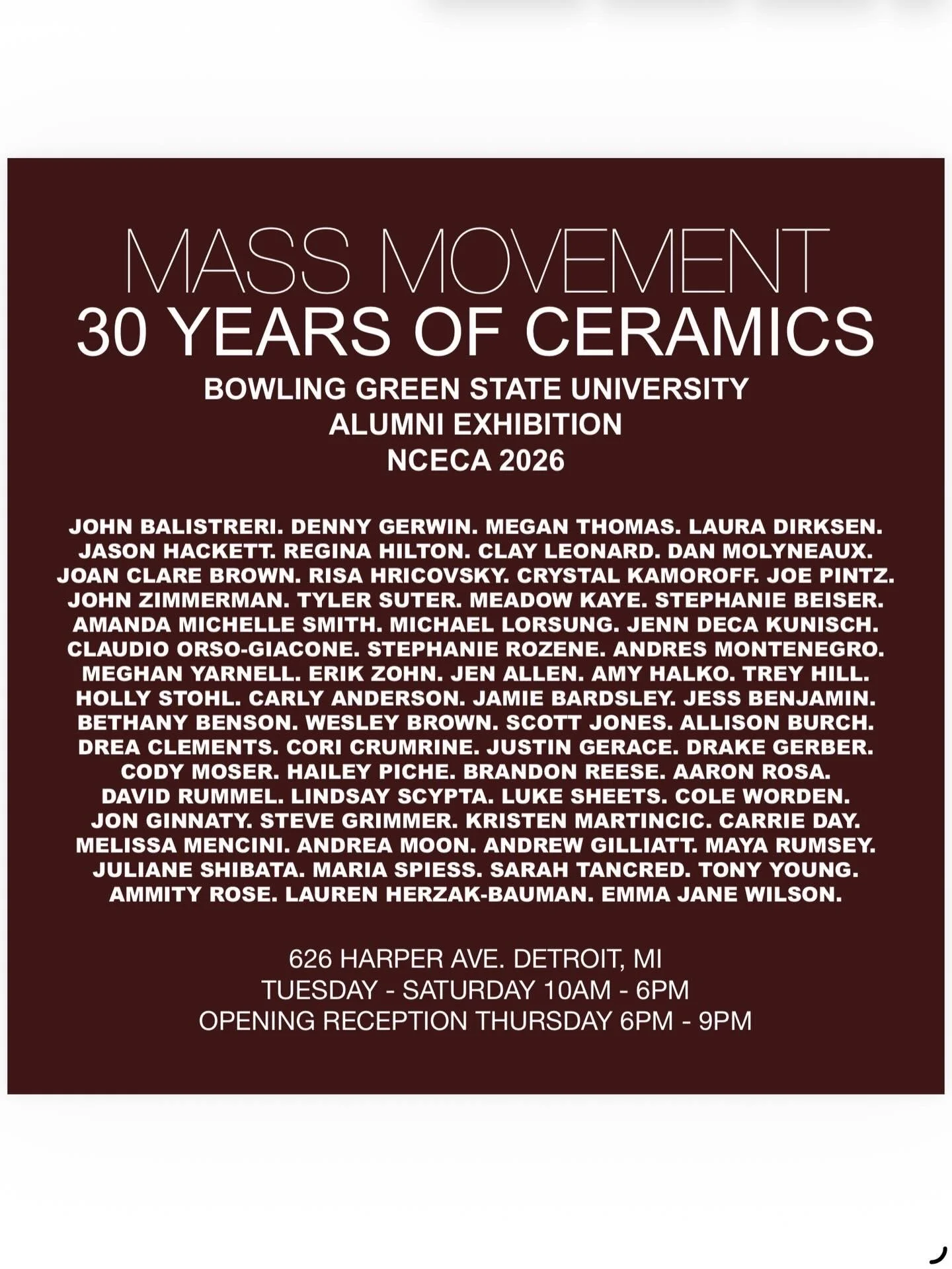 Mass Movement - Opening Reception