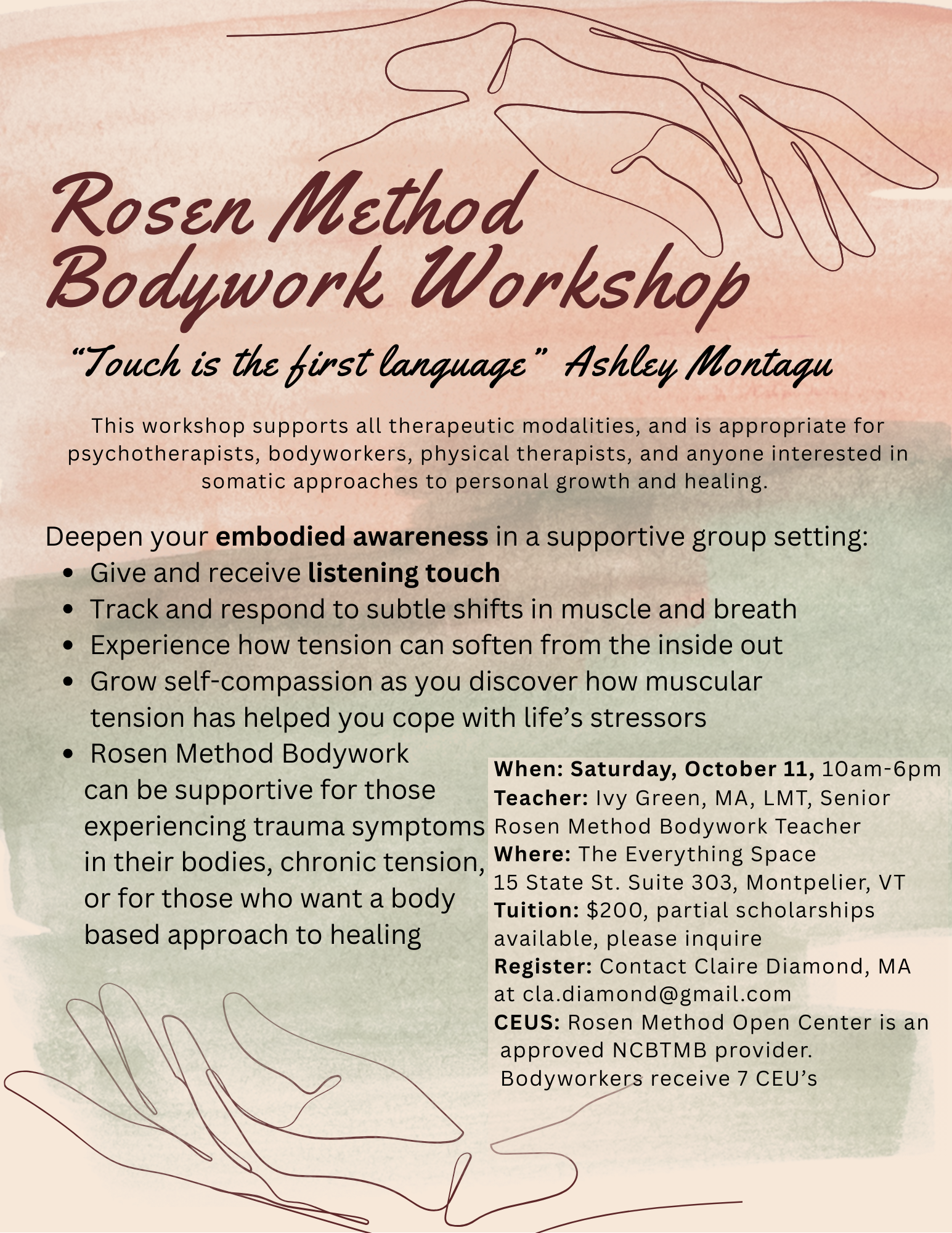 Rosen Method Bodywork Workshop