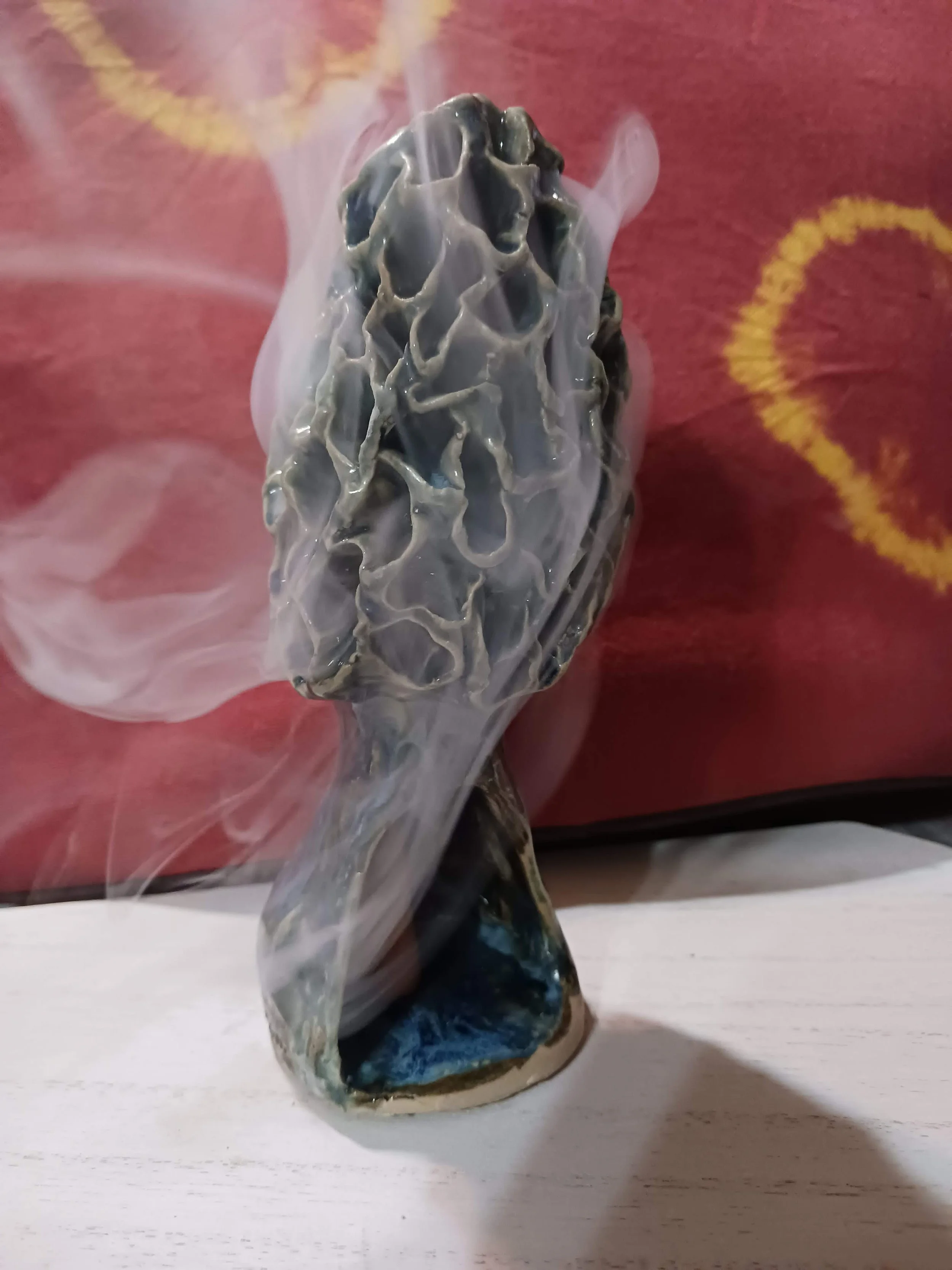 Ceramic Morel with smoke