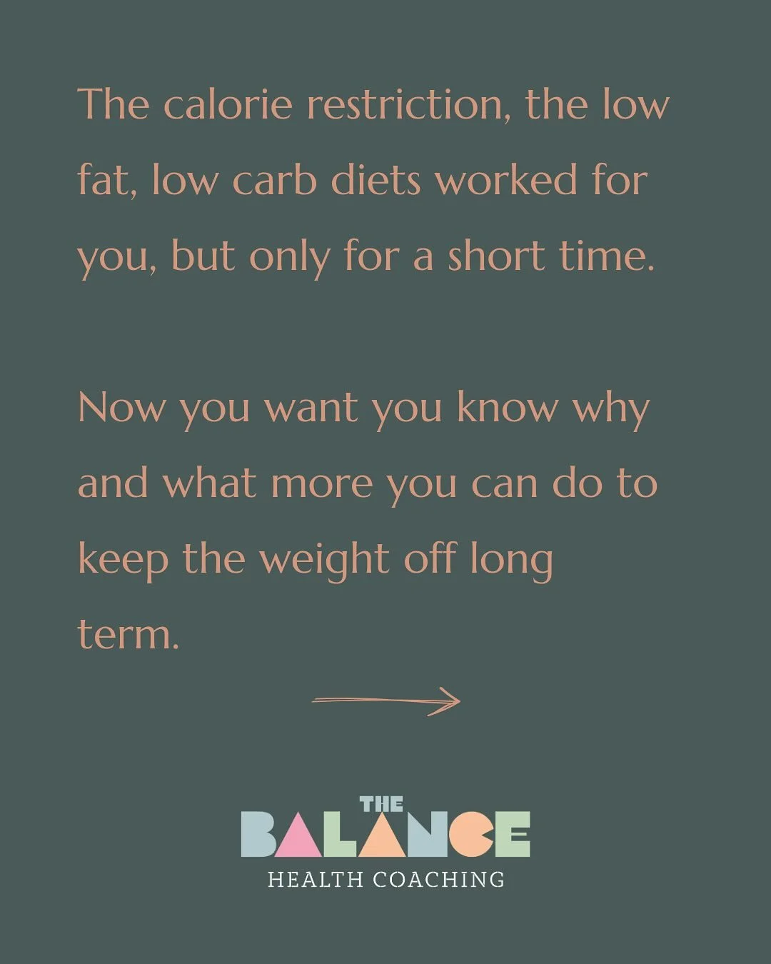 You&rsquo;ve done all the restrictive diets, low fat, low carb, calorie counting, and they usually work for a short time, but you don&rsquo;t enjoy it, it feels hard and the weight usually comes straight back on! The truth is that restrictive diets a