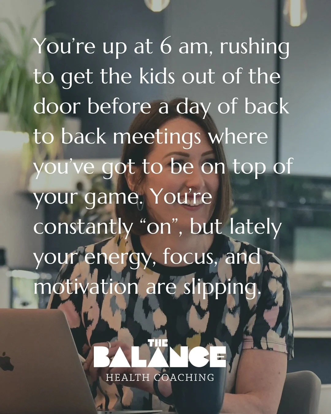 You&rsquo;re up at 6 am, rushing to get the kids out of the door before a day of back to back meetings where you&rsquo;ve got to be on top of your game. You&rsquo;re constantly &ldquo;on&rdquo;, but lately your energy, focus, and motivation are slipp