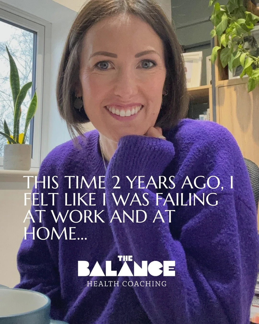 This time 2 years ago I felt like I was failing at work and at home.

On paper I was doing well, ticking all the boxes, but I was exhausted, irritable and always felt like I wasn't doing enough at work or at home. I'd be out of the door by 7.30 to dr