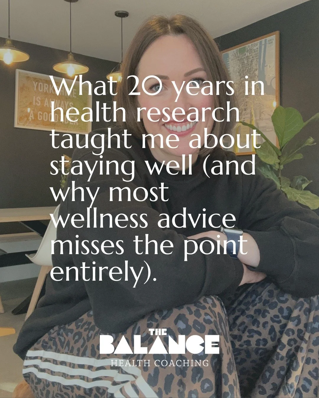 20 years in medical research and the biggest thing I learnt was that we're great at treating disease, but not very good at preventing it...even though we know how!

The vast majority of chronic disease is preventable through modifiable lifestyle fact