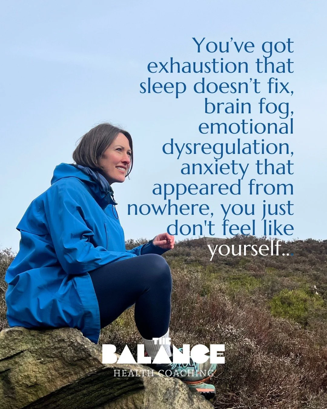 You've got exhaustion that doesn't shift, even if you're getting 8 hours sleep, brain fog, struggling for the right words, emotional dysregulation, snapping at the kids or your other half, anxiety that seemed to appear from nowhere, you just don't fe