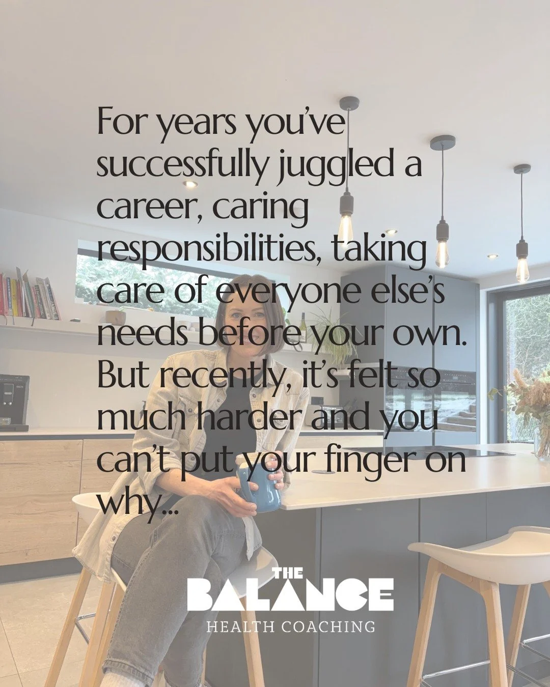 For years you've successfully juggled a career, caring responsibilities, taking care of everyone else's needs ahead of your own. You've always been the one who's on top of it all, can handle anything, but lately everything feels harder.

You've start
