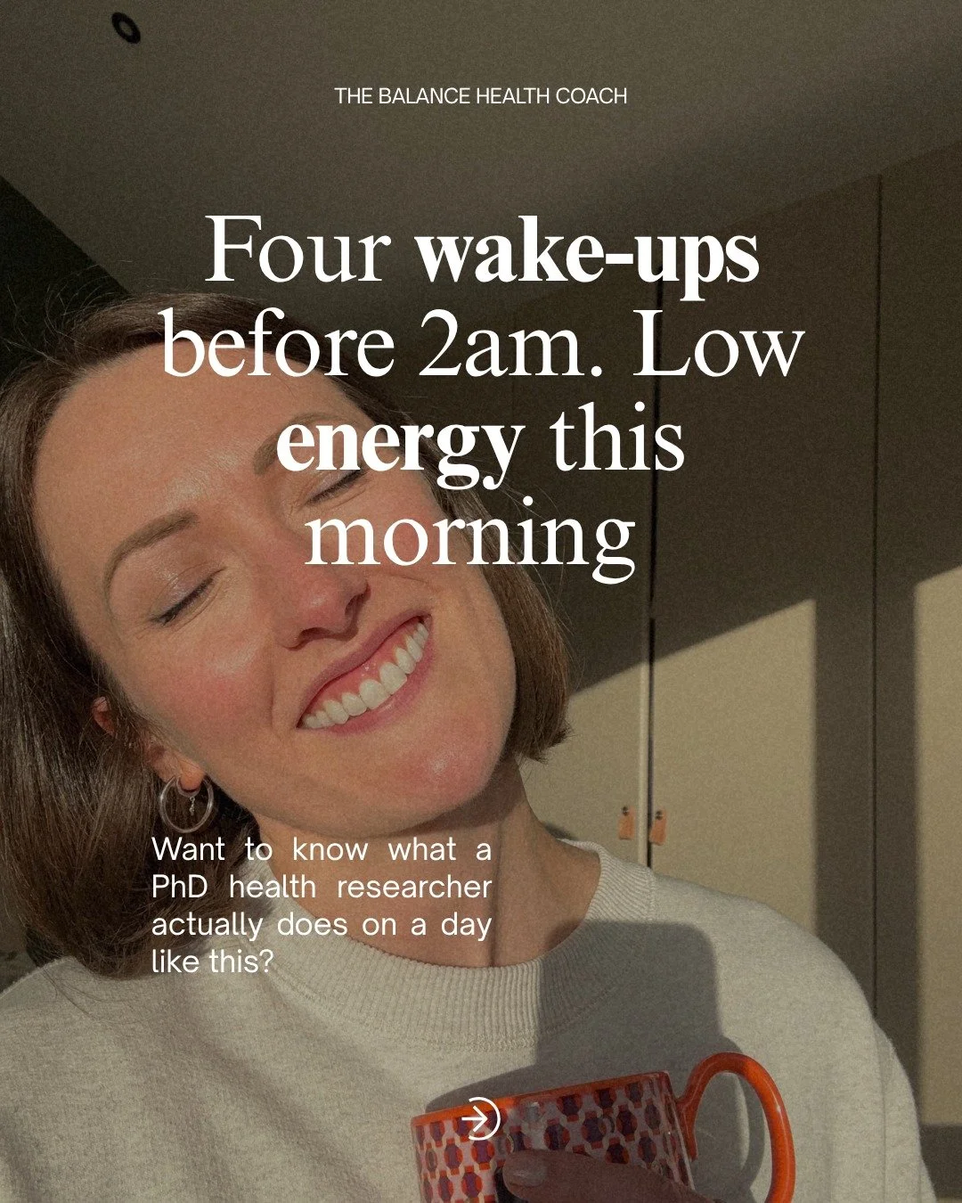 Last night I got to bed late (totally my own fault) then both kids wanted some midnight bantz with their Mum which resulted in four wake-ups before 2am. 

I really struggle when I've had a crap night of sleep, so here's what I actually do to help my 