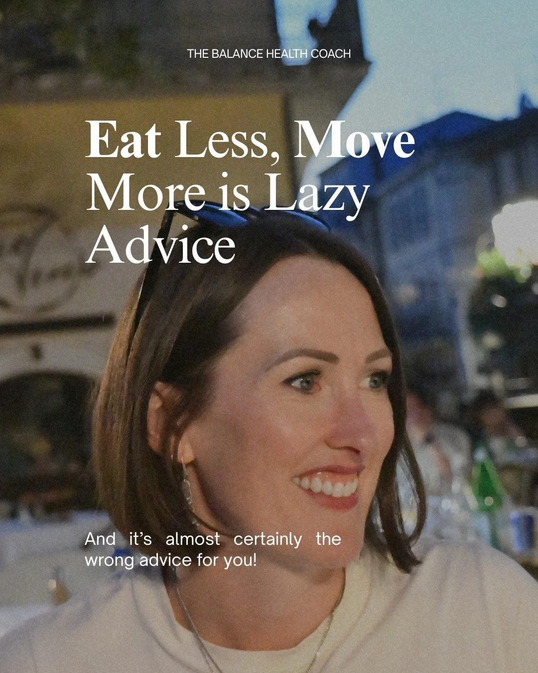 Telling someone to eat less and move more is lazy advice and I'm willing to bet it's the wrong advice for you!

If that advice worked, you wouldn't still be searching for answers.

Weight, metabolism and health in general is so much more complex than