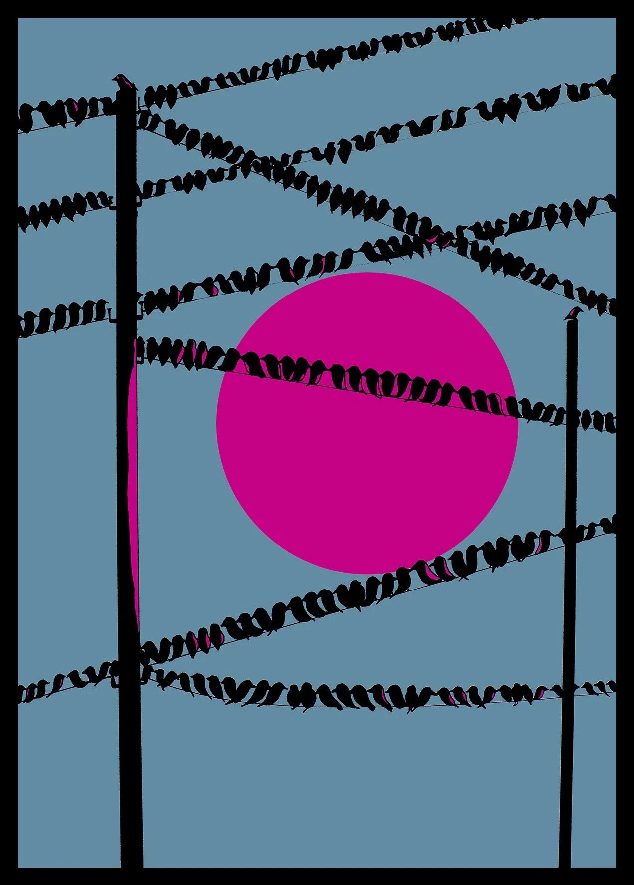 "TEAL SKY PINK MOON SONGBIRDS"