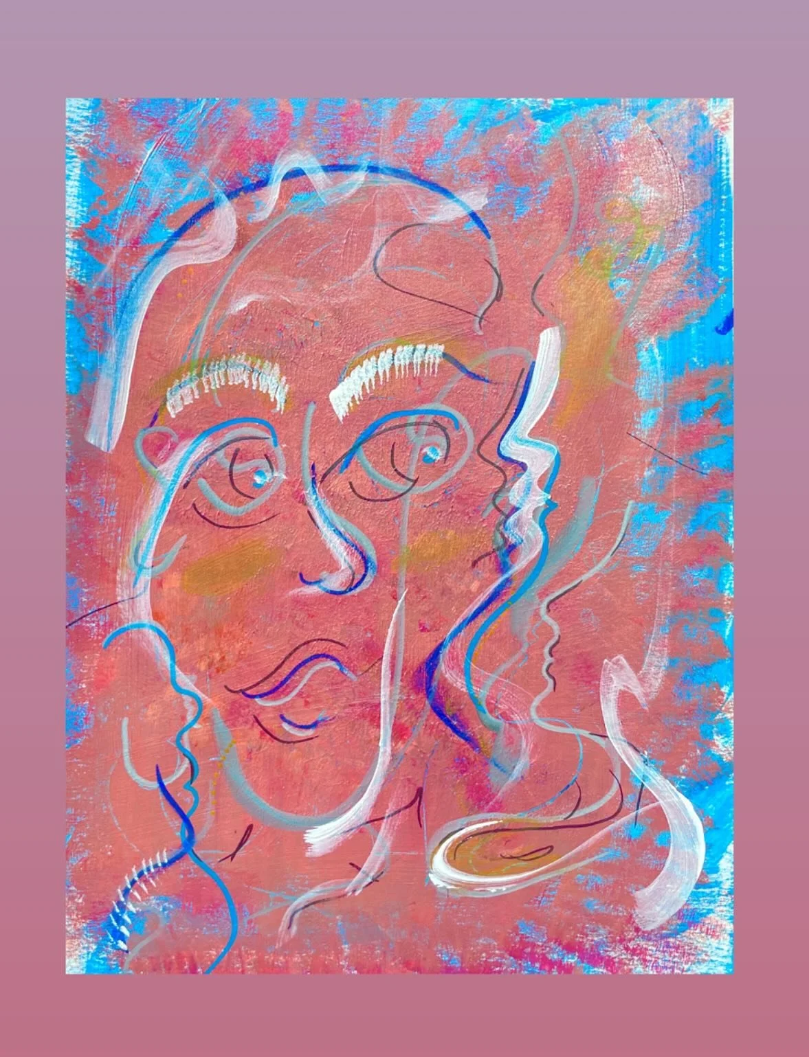 &ldquo;It&rsquo;s for you&rdquo; 
Acrylic on paper 
happy Monday team! Xxxxx