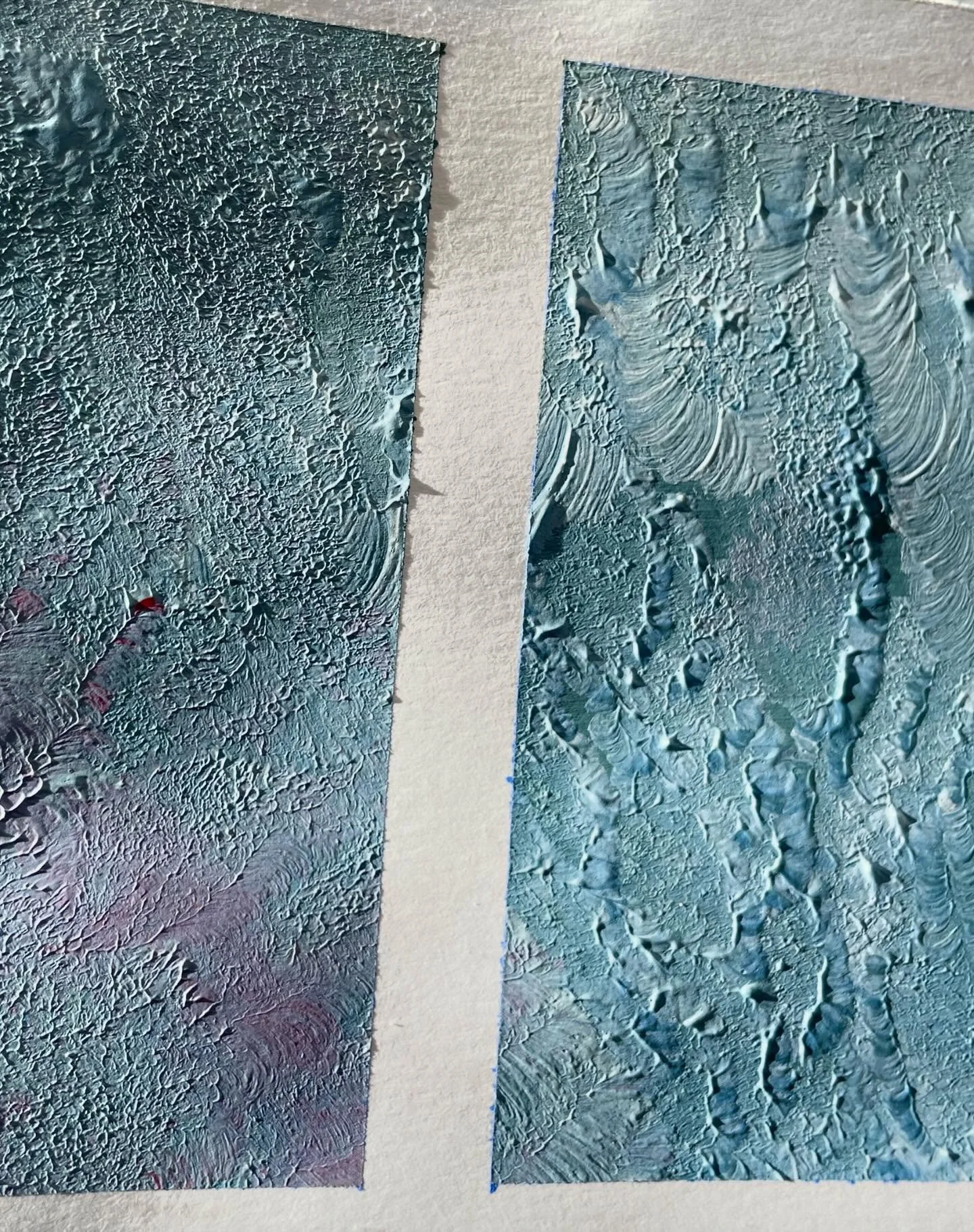 &ldquo;window&rdquo; - an exploration of texture 
12x15 light wood frame 
9x12 acrylic on paper