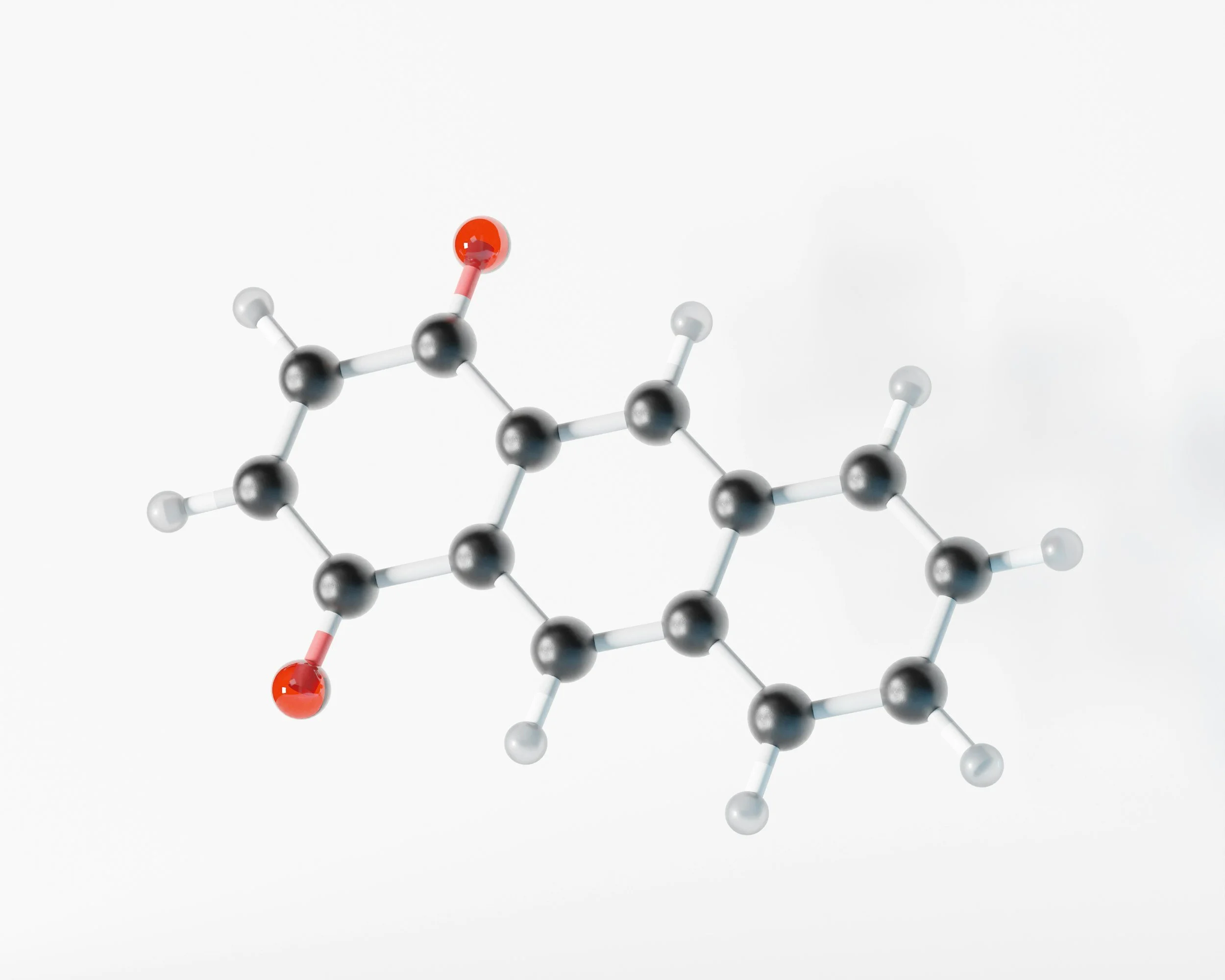 Molecular model representing amino acid structure and biochemical analysis.