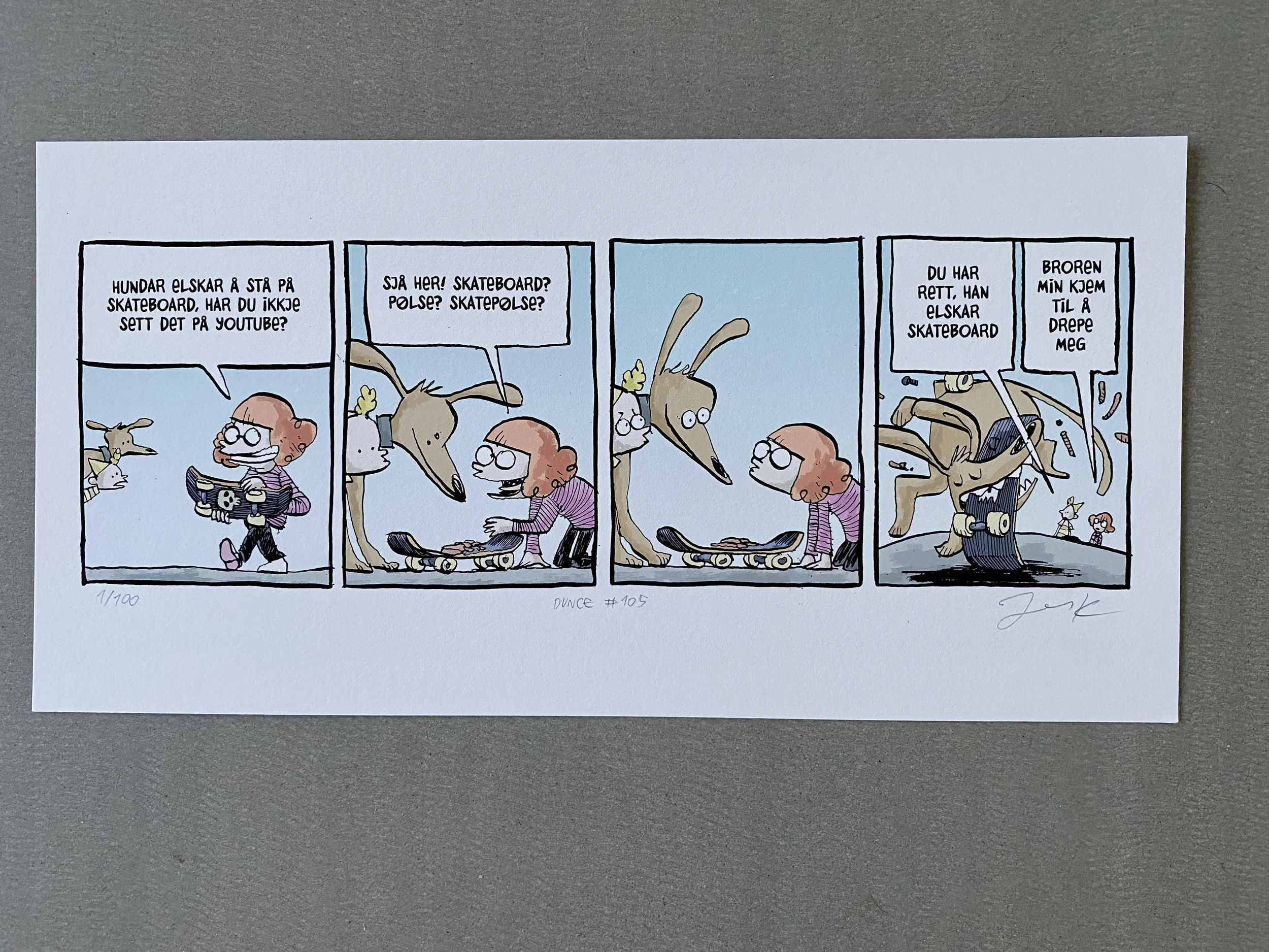 Trykkstørrelse ca A3 bredde.