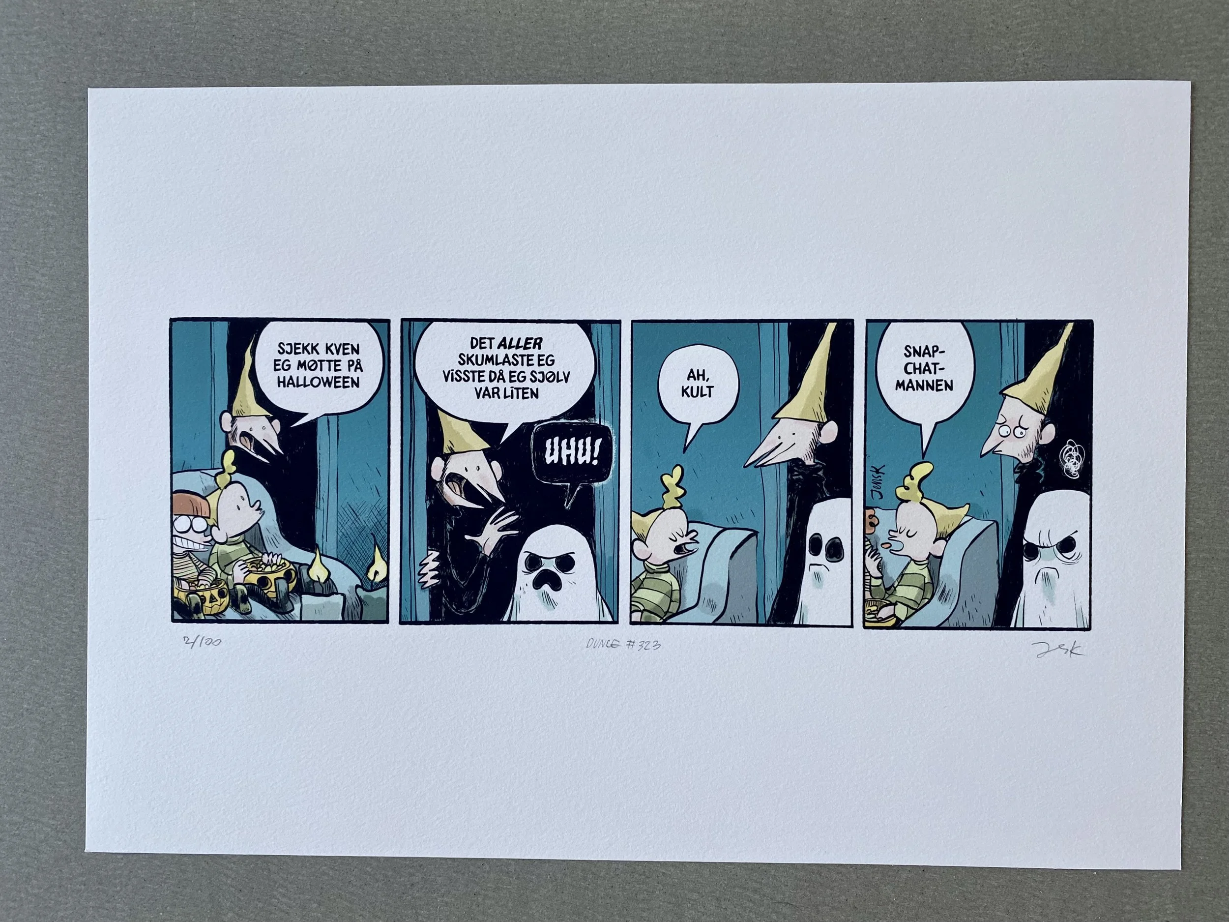 Trykkstørrelse ca A3 bredde.