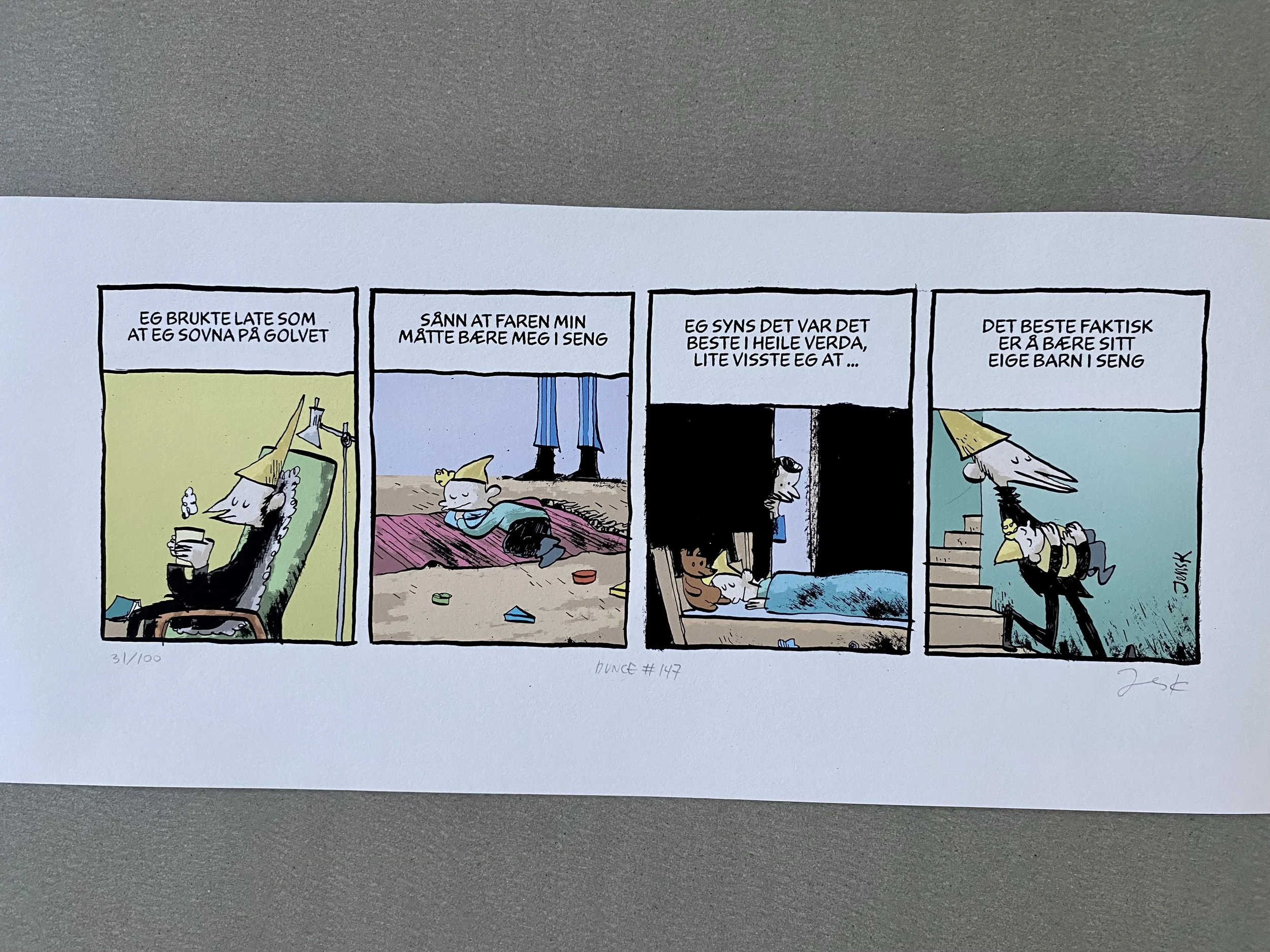 Trykkstørrelse ca A3 bredde.