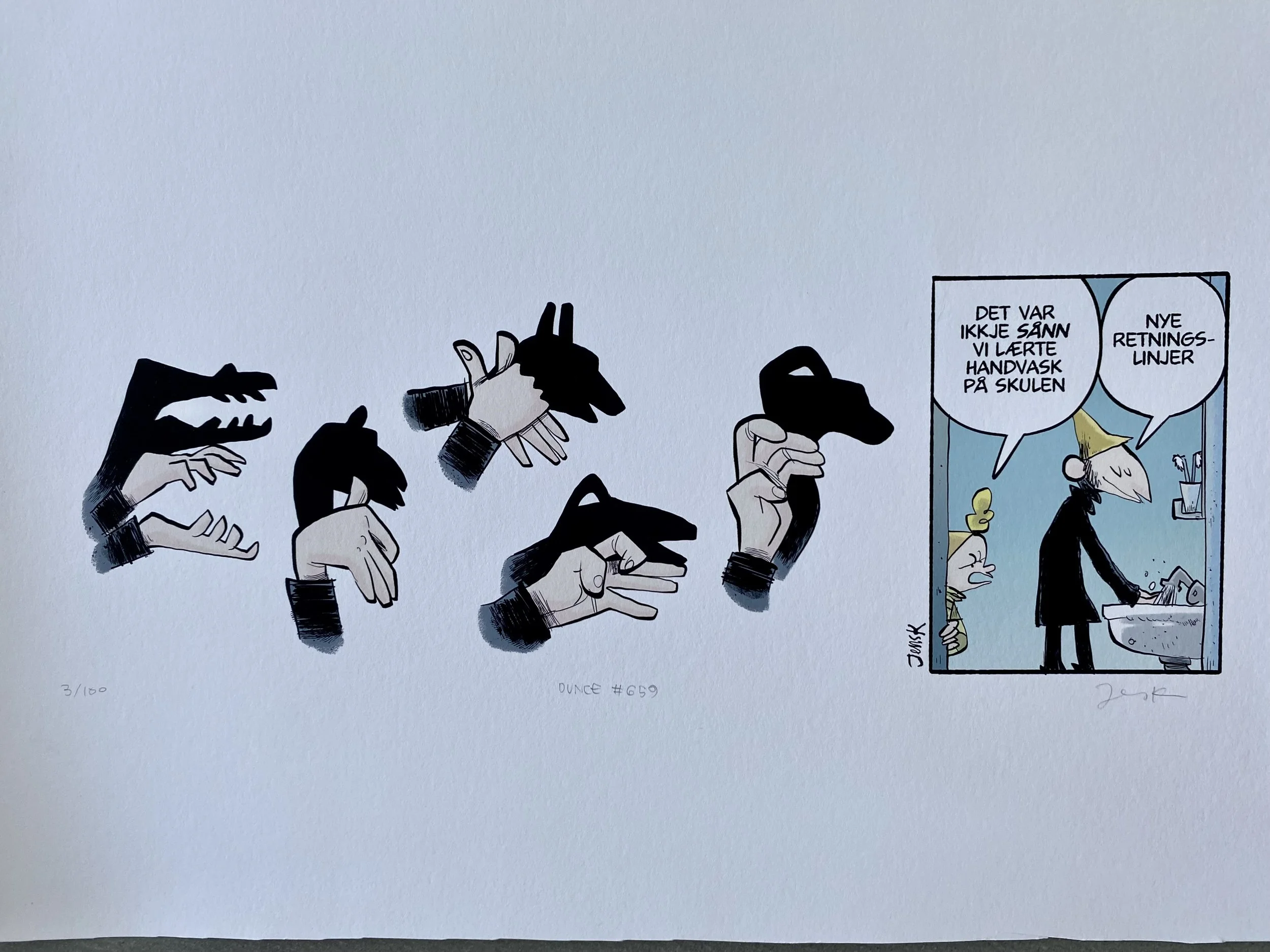 Trykkstørrelse ca A3 bredde.