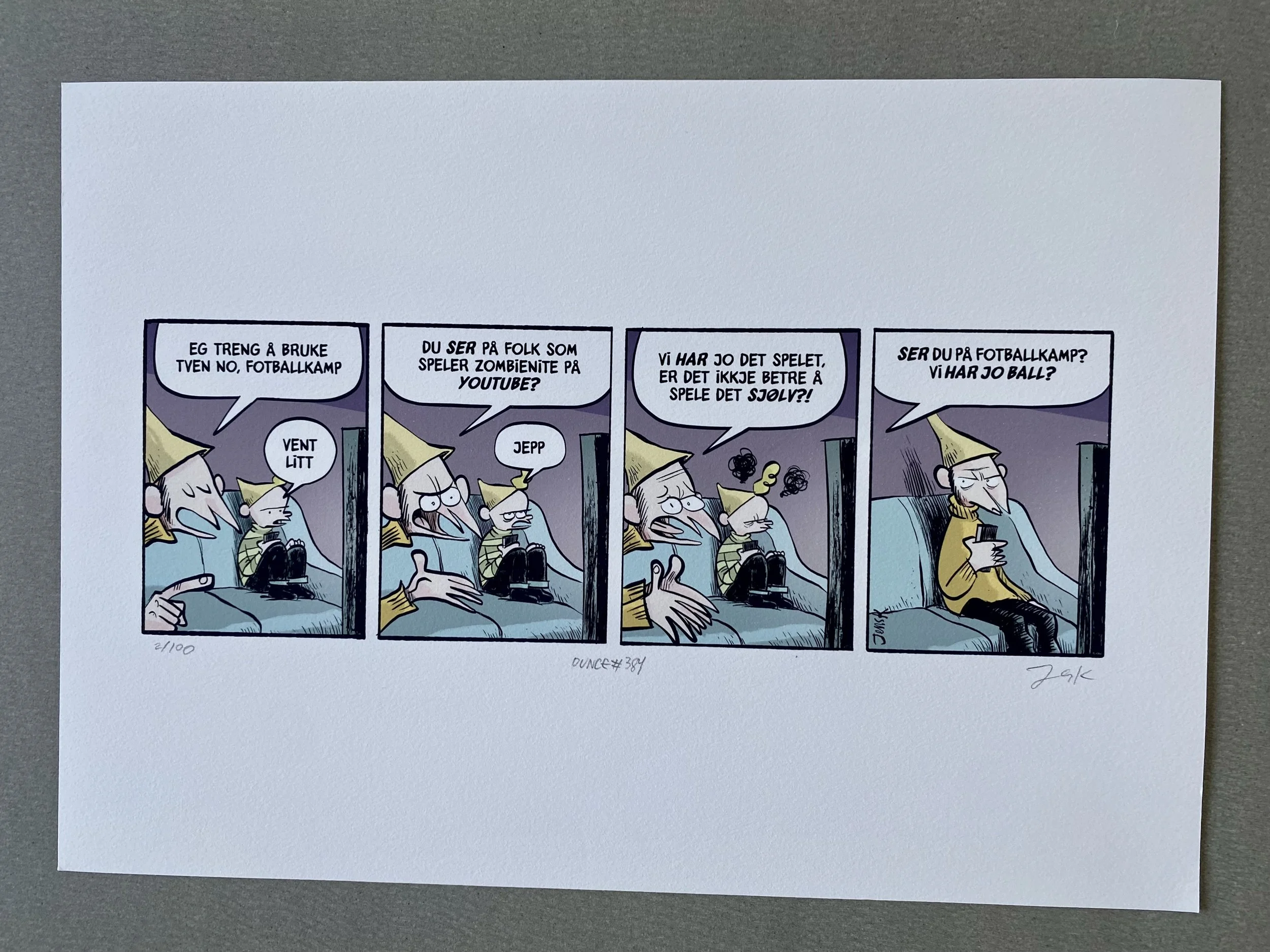 Trykkstørrelse ca A3 bredde.