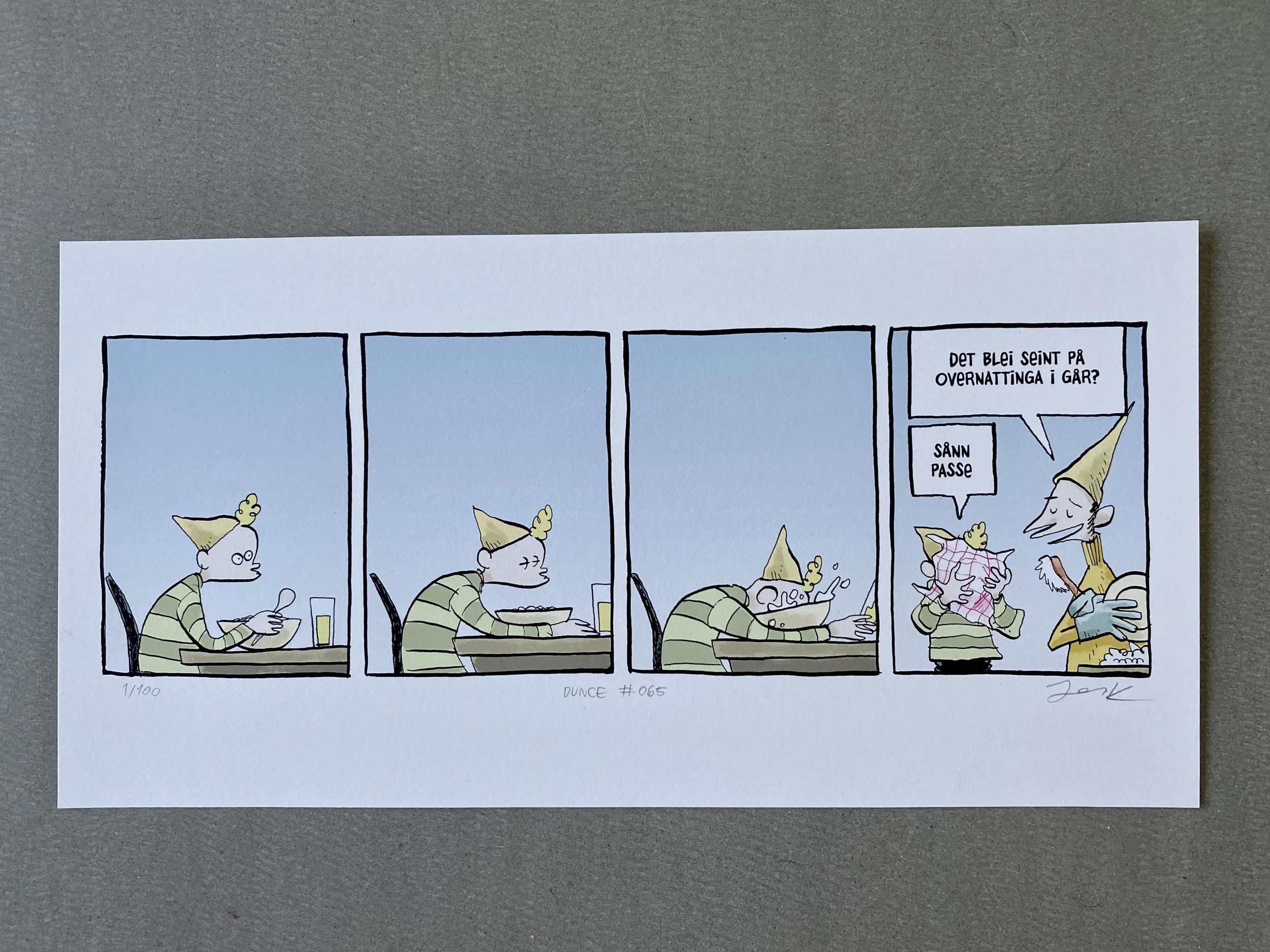 Trykkstørrelse ca A3 bredde.