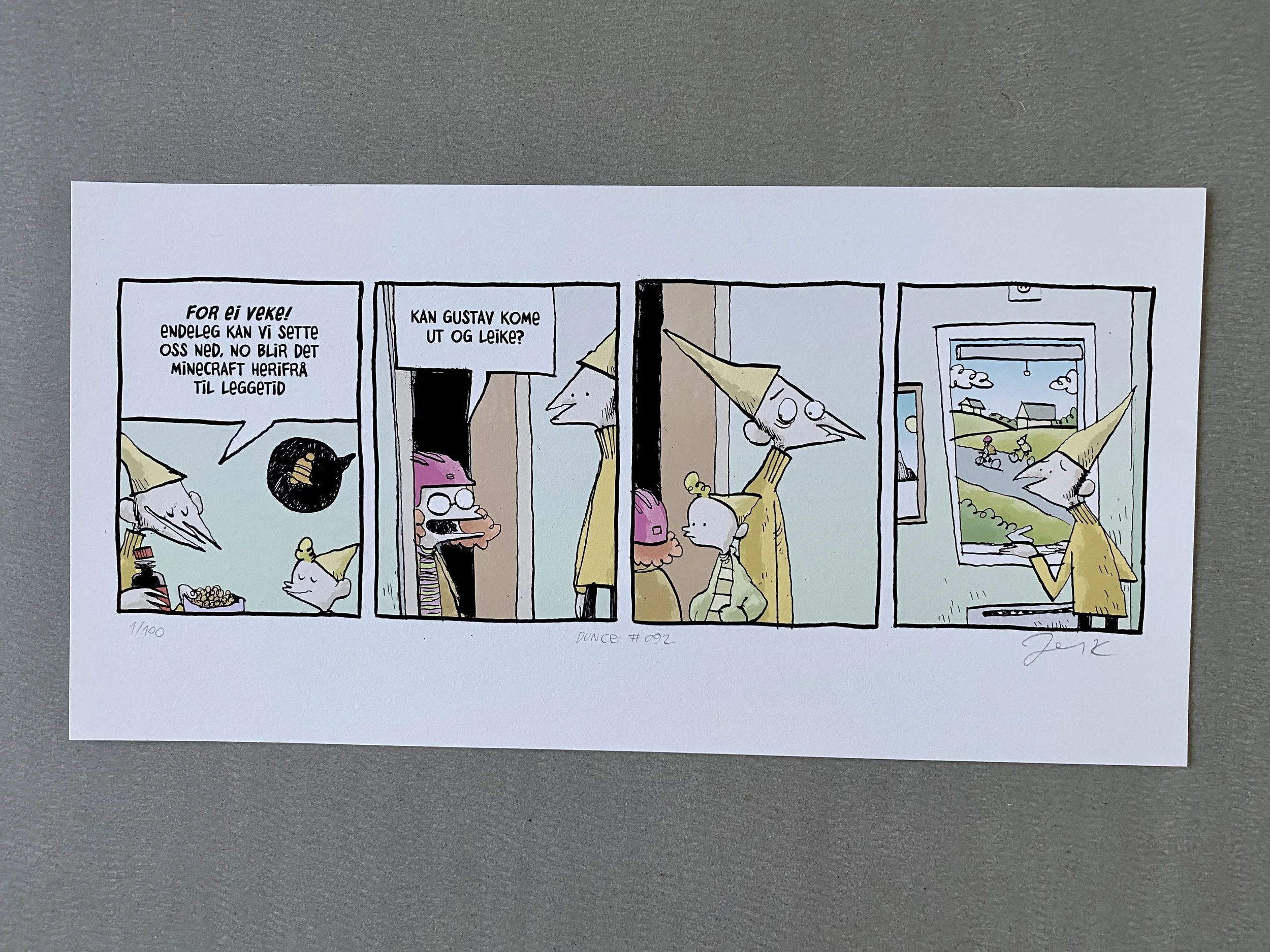 Trykkstørrelse ca A3 bredde.