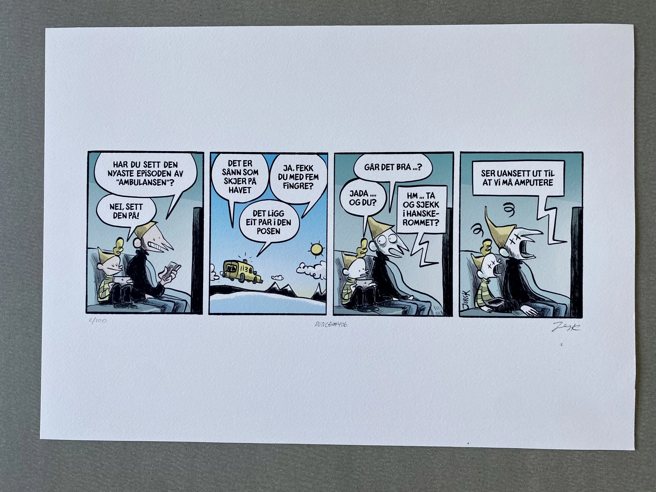 Trykkstørrelse ca A3 bredde.