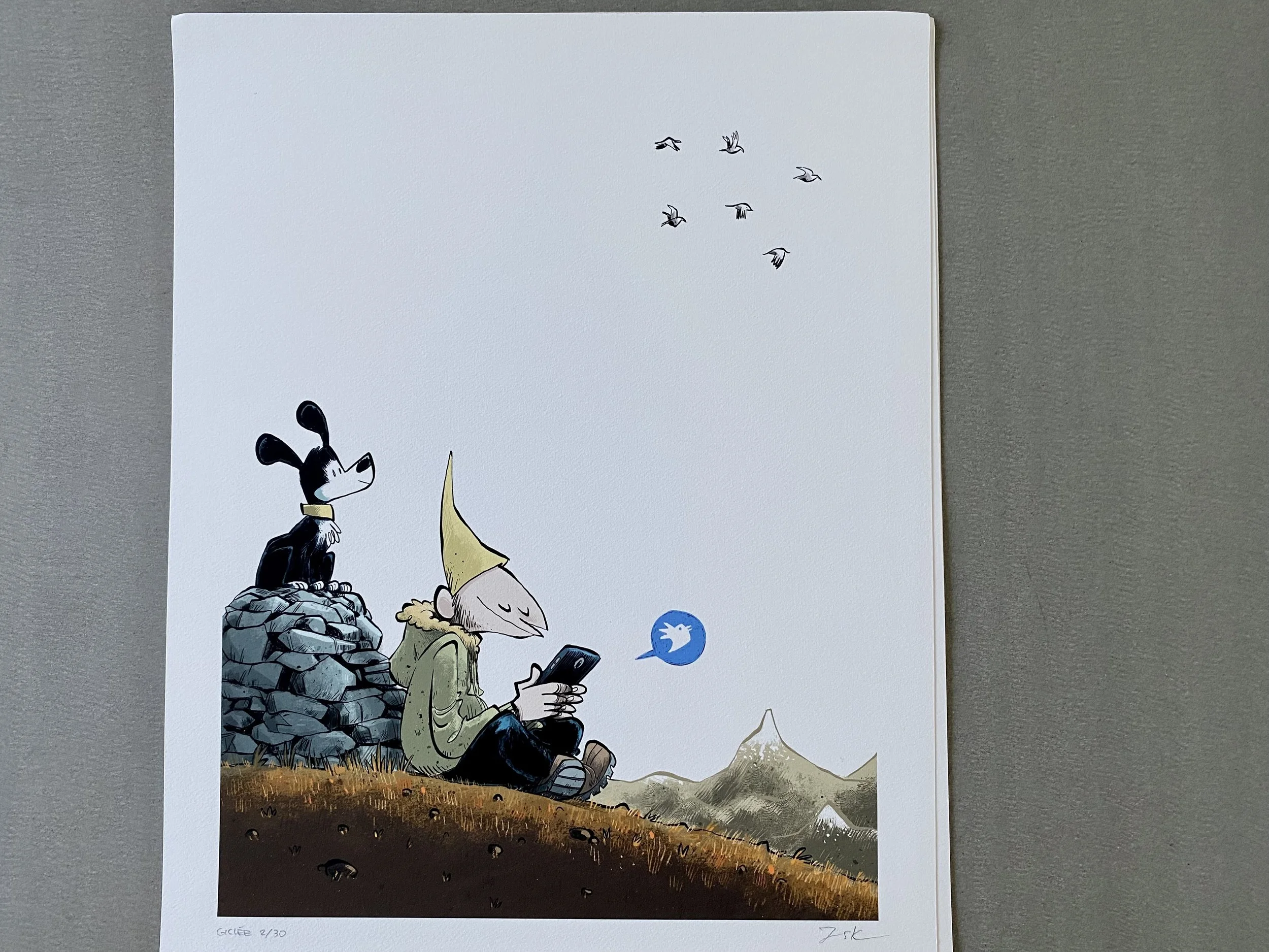 Trykkstørrelse ca 50*70 cm.