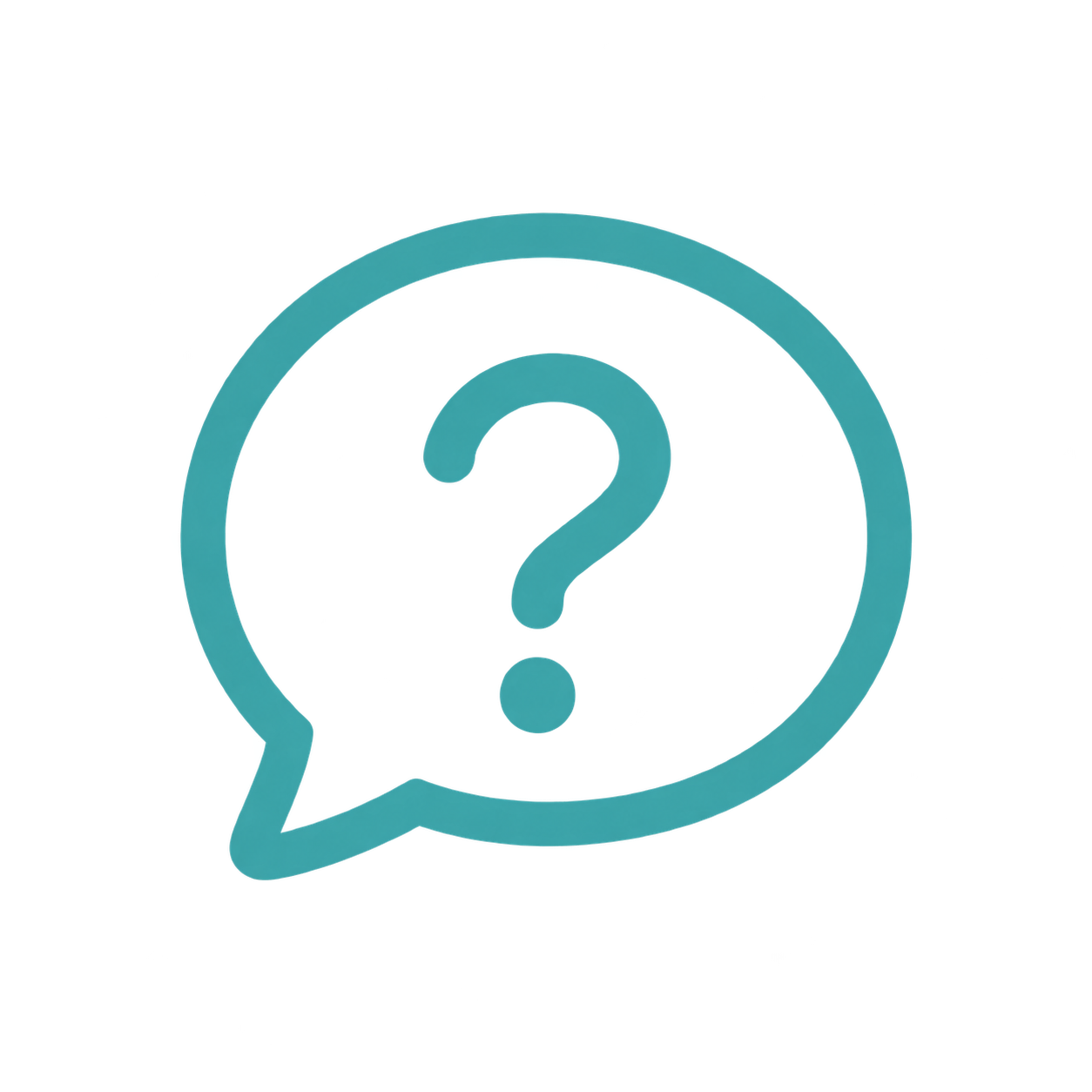 Question symbol representing communication and understanding