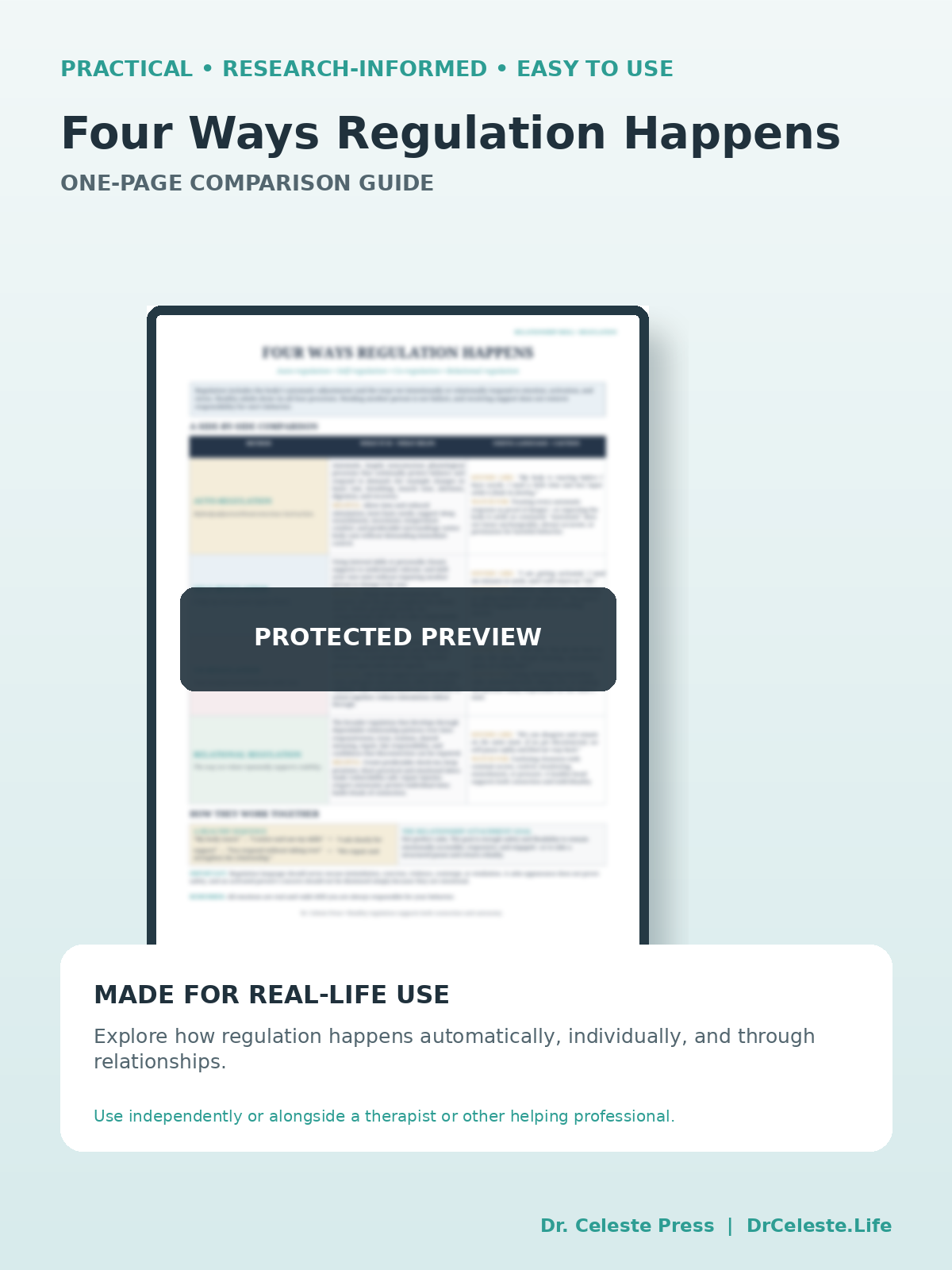 Regulation Methods Handout