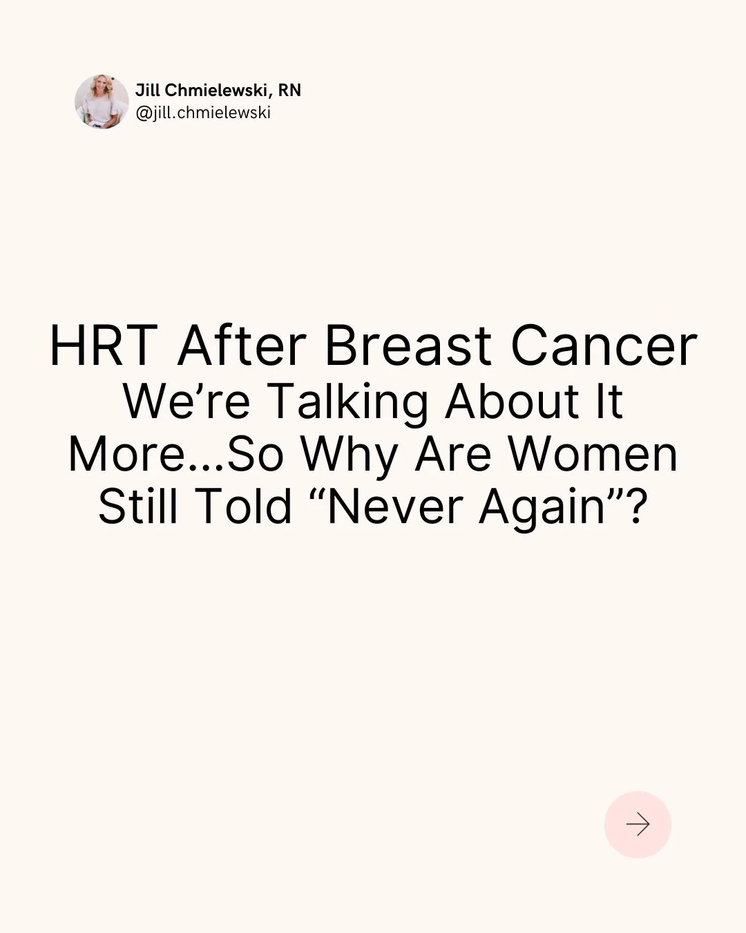 There&rsquo;s finally more conversation about HRT after breast cancer&hellip;

But in real life? Many women are still told a hard &ldquo;no&rdquo; the second hormones are mentioned&mdash;no nuance, no discussion of long-term side effects, and no ackn