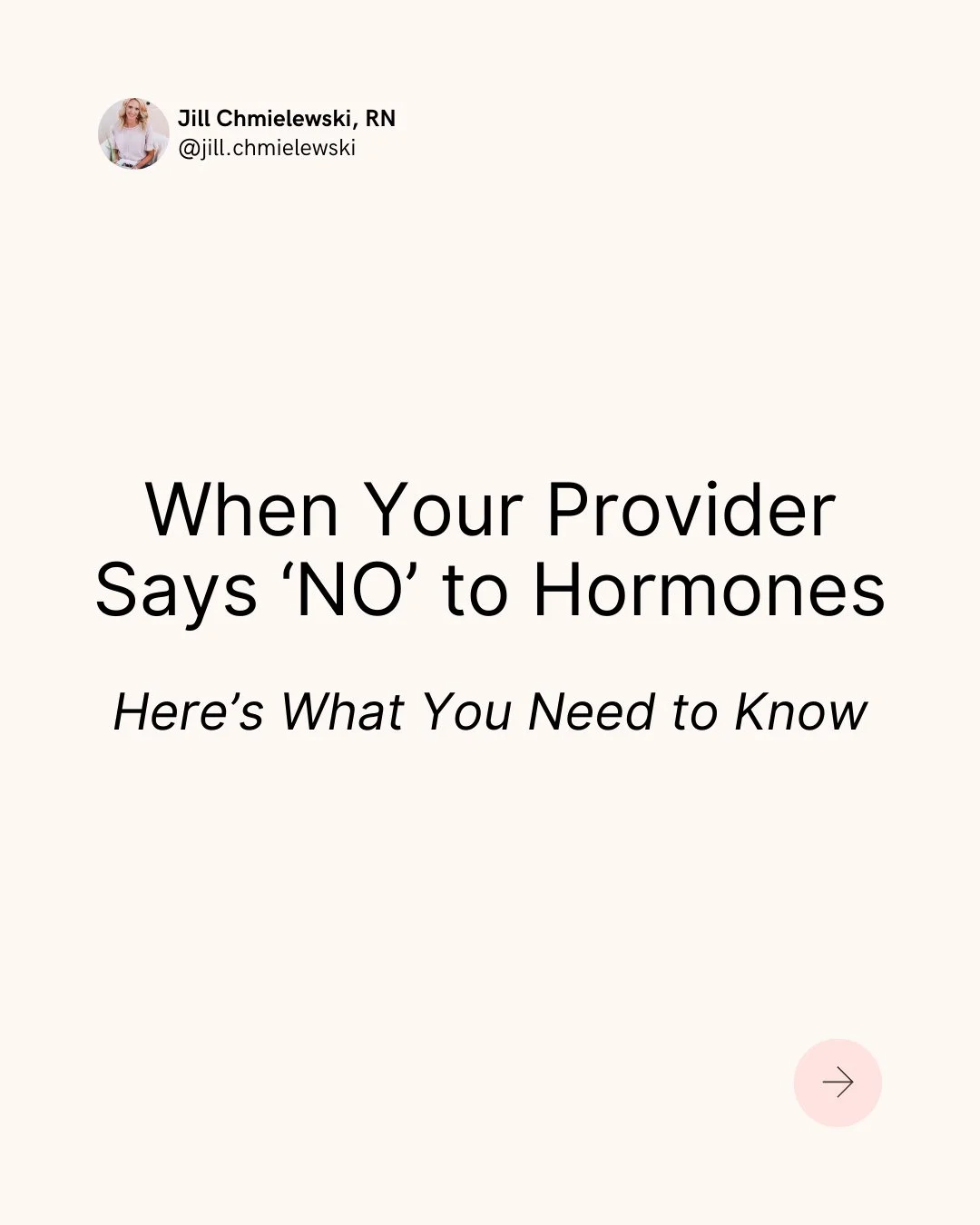 &ldquo;You can&rsquo;t use hormones.&rdquo;⁠
⁠
Many women are told this&mdash;often without explanation, nuance, or a real discussion of which hormone, why, or based on what evidence.⁠
⁠
A blanket &ldquo;no&rdquo; is not personalized medicine. It&rsq