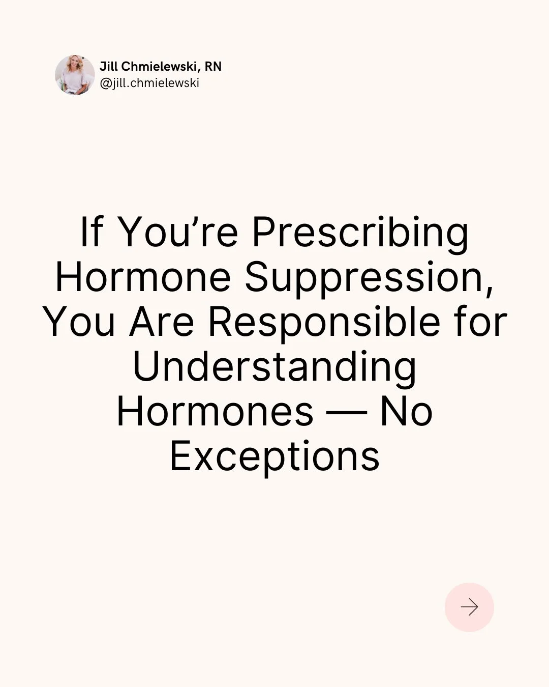 I say this with respect and with urgency.⁠
⁠
Conventionally trained oncologists are highly trained in conventional cancer care. But most were not deeply trained in hormone physiology, menopause medicine, or whole-body hormone effects. Yet many prescr