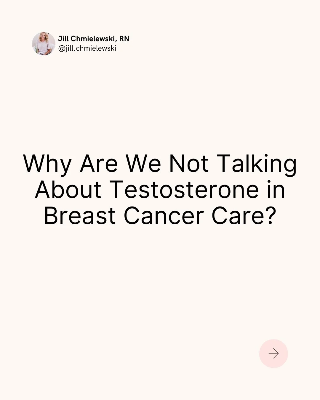 Why are we not talking about testosterone in breast cancer care? 🤔

Testosterone has been shown to be anti-proliferative in breast tissue. We have studies going back over 20 years showing it may reduce breast cancer incidence, shrink tumors before c