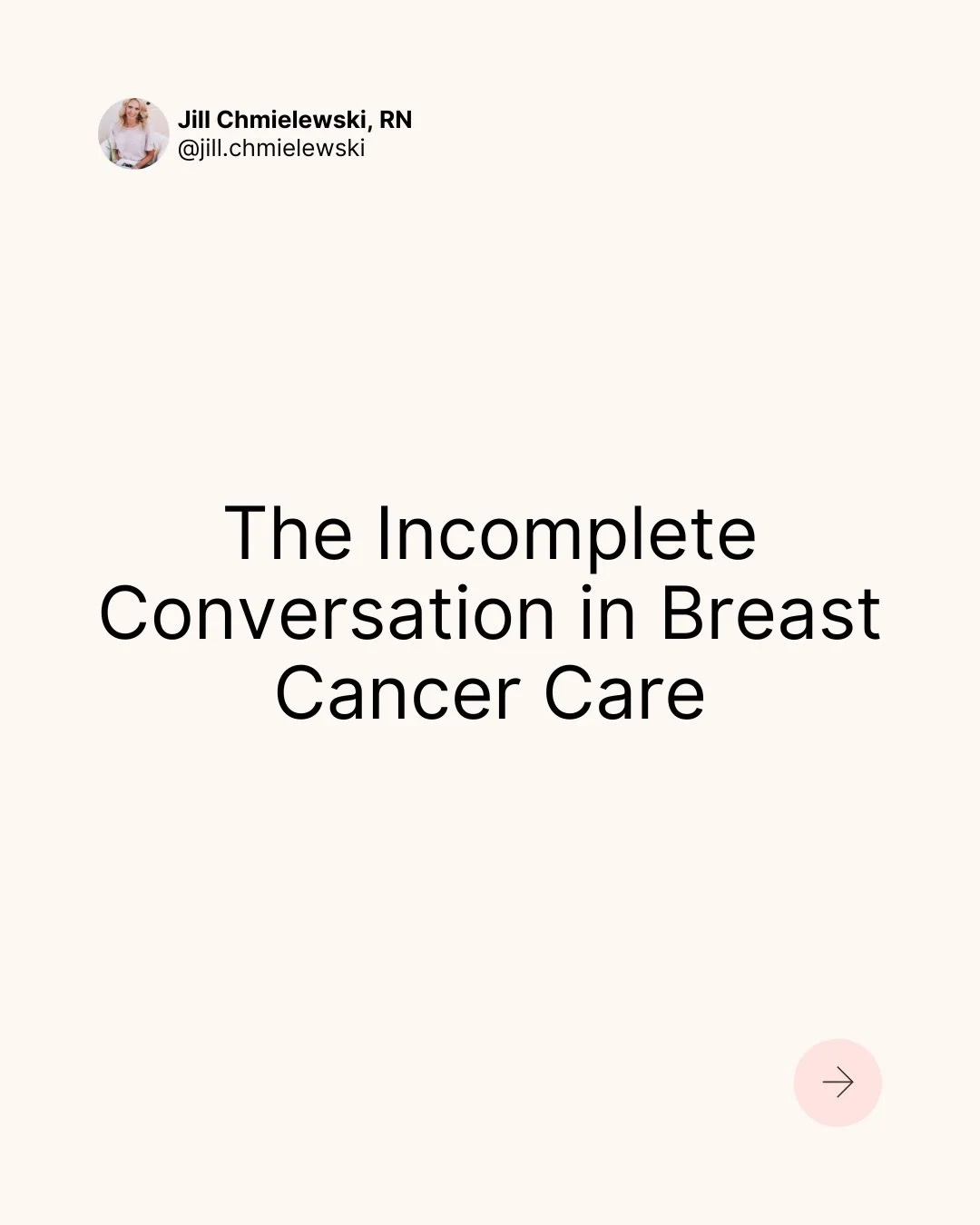 I&rsquo;ve been spending a lot of time in the world of breast cancer lately.
Not just from the research side, but from the human side.

It has touched close to home for me, and I&rsquo;ve sat in oncology visits with women I love. And one thing has be