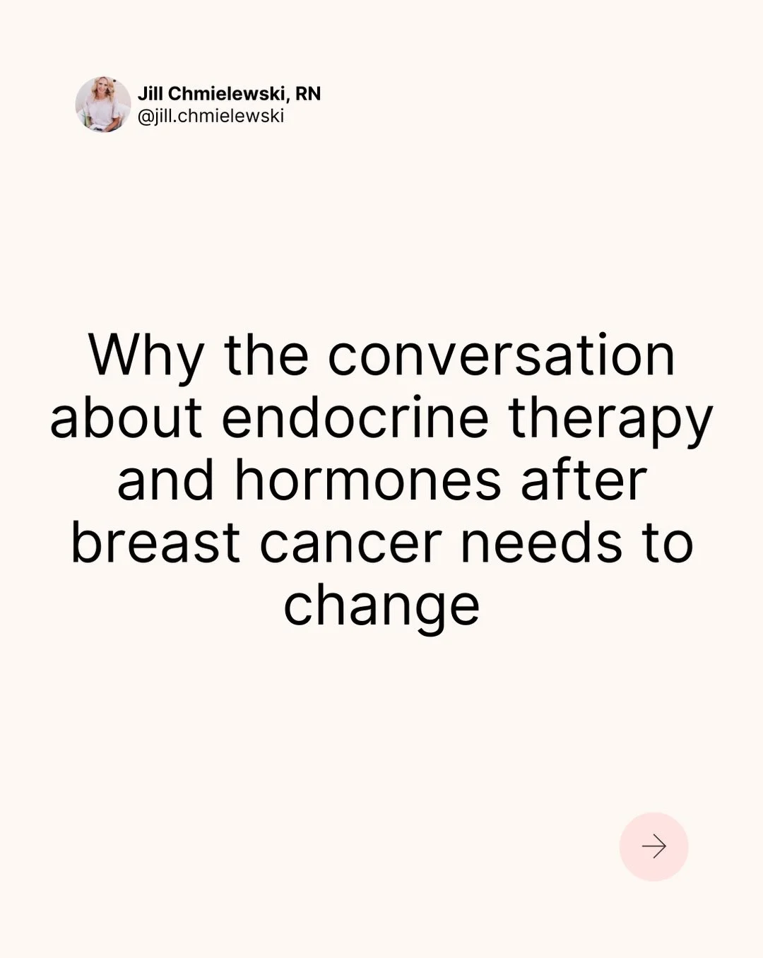 I have been talking a lot about breast cancer lately. 

Here is what I keep hearing.

From women: &ldquo;Thank you for having this conversation.&rdquo;

From a handful of oncologists: &ldquo;You should not be talking about this&rdquo;. 

And from a f
