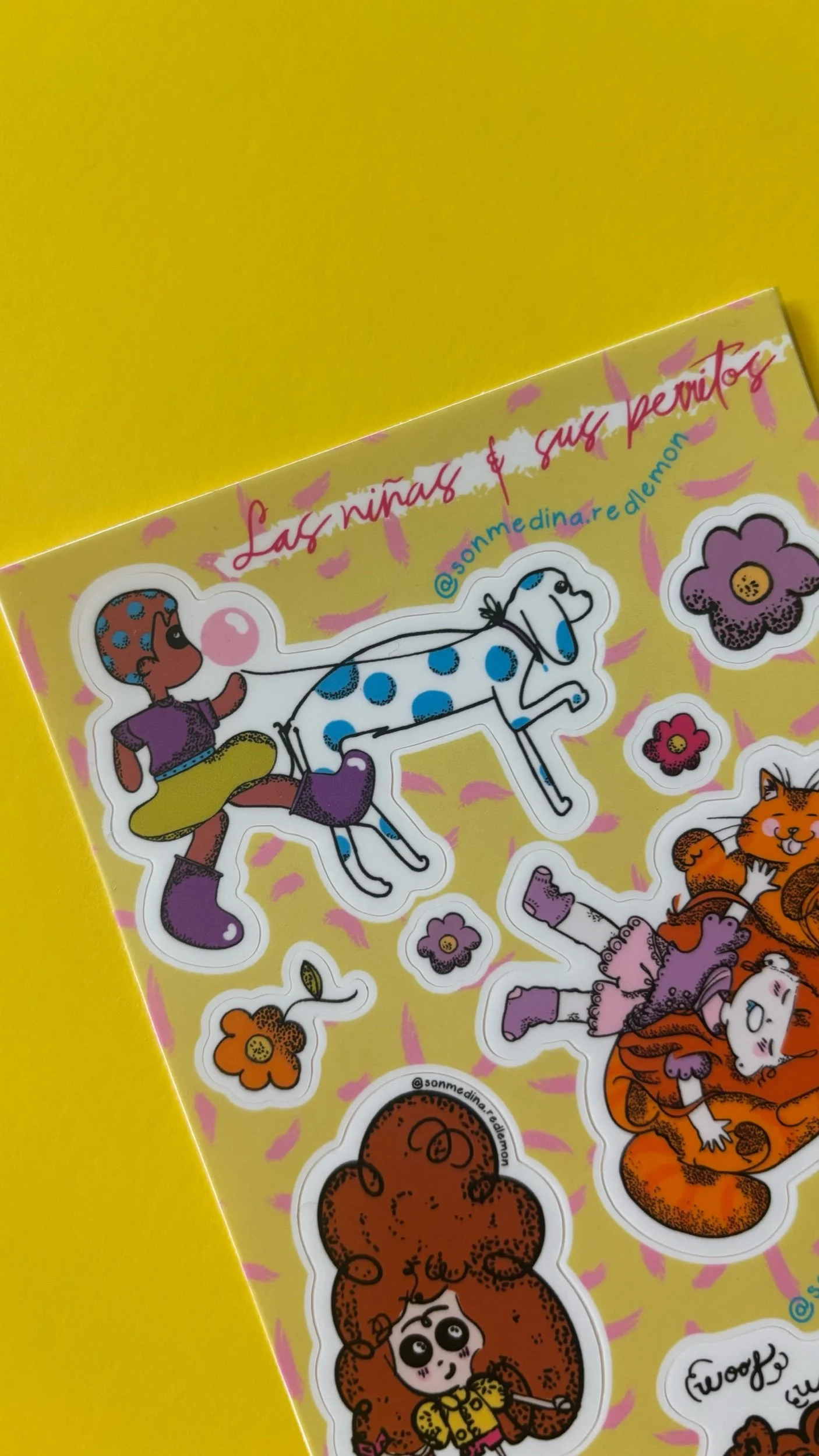 Las Niñas y sus Perritos Sticker Sheet