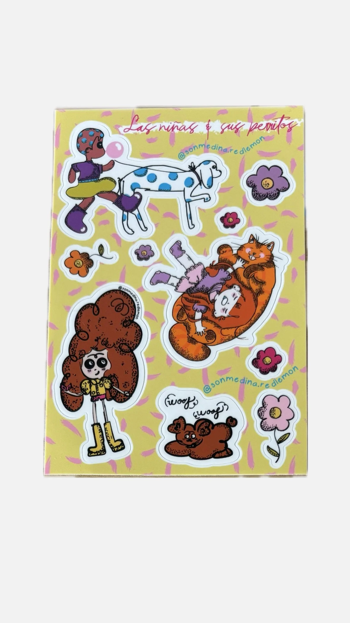 Las Niñas y sus Perritos Sticker Sheet