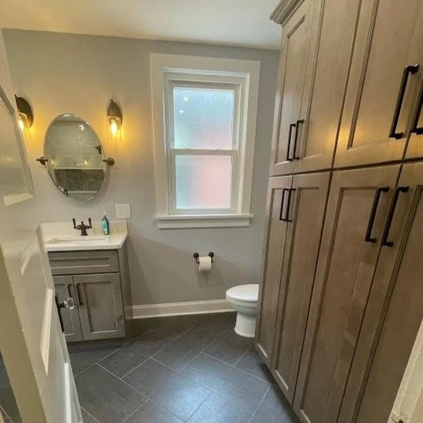 Sewickley Primary Bath. We took a very small bathroom and an unused closet to create this spacious retreat for the homeowners.