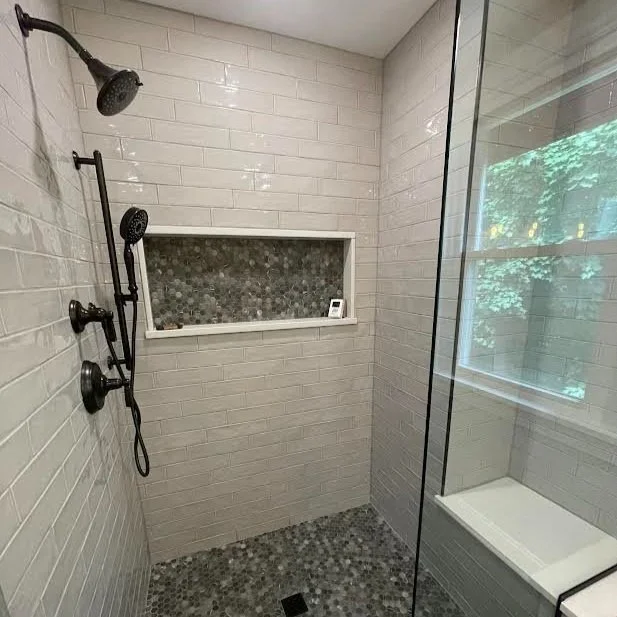 Sewickley Primary Bath walk-in shower.
