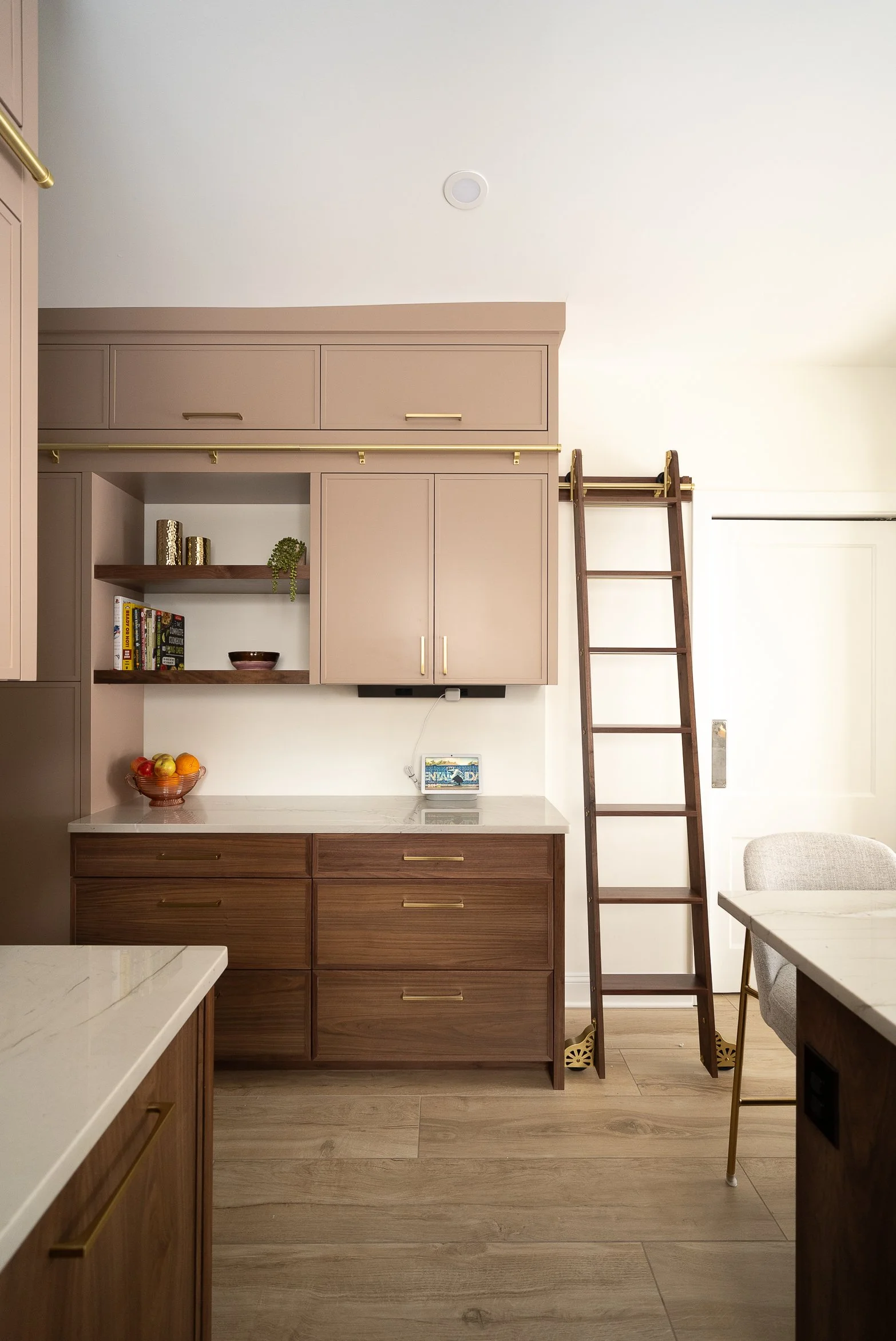 Schenley Farms Residence - The ladder has a home that's out of the way when not in use. Photo by KH Home Photos