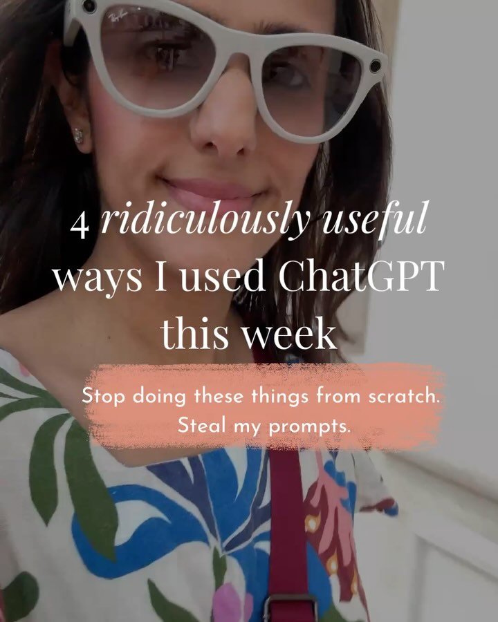 ChatGPT didn&rsquo;t write this caption but it did run my life this past week.

Here&rsquo;s what I used it for:
&mdash; Negotiated a medical bill I didn&rsquo;t have time to argue
 &mdash; Built a skincare routine that doesn&rsquo;t take 12 steps
 &
