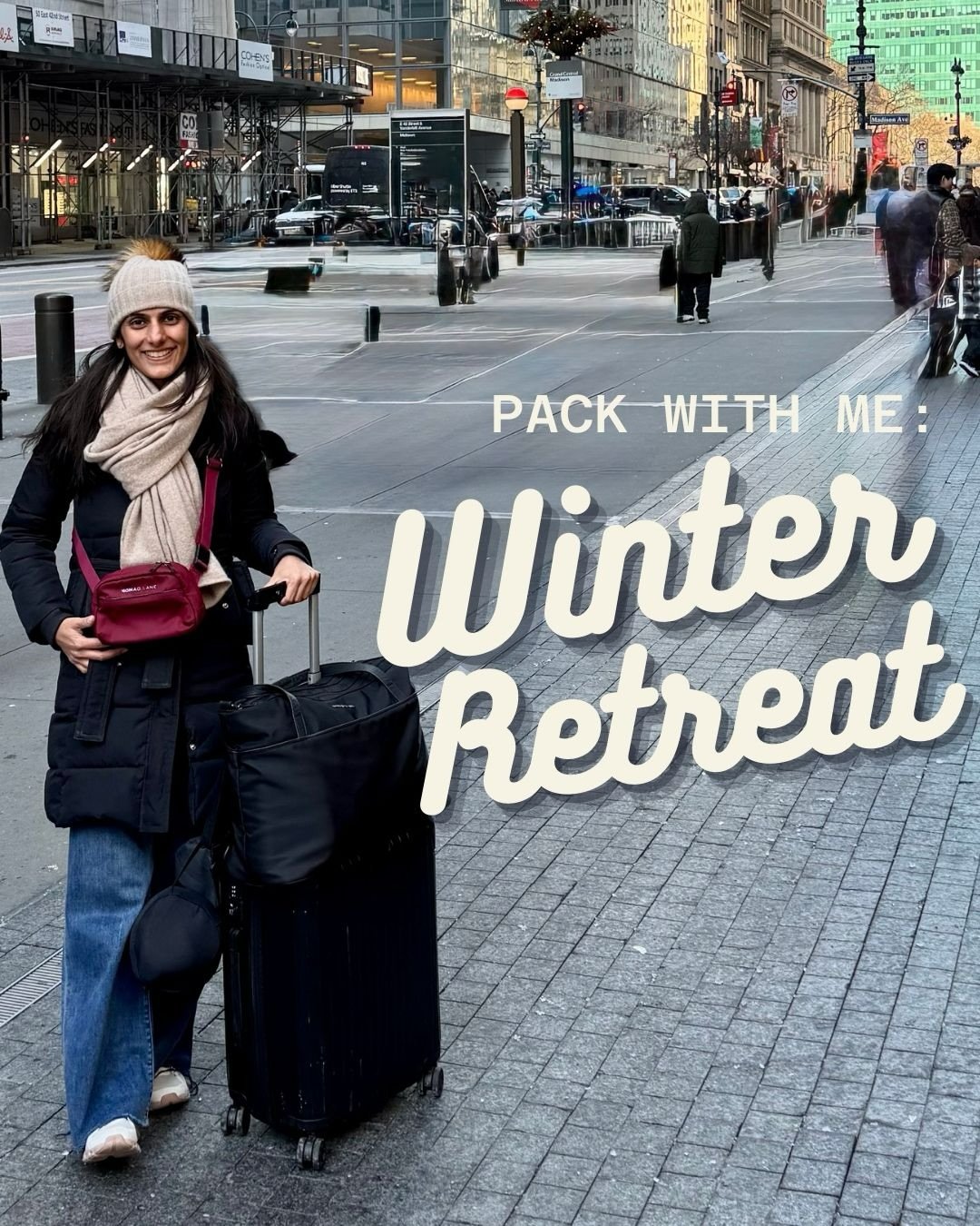 Winter packing usually means checking a bag. Not this time! 

What I packed:
4 sweaters
 2 long sleeves
 2 joggers/bottoms
 2 pajama sets
 leggings, swimsuit, socks

Got all this to fit in my roller carry on using the @nomadlane Seido packing cubes! 