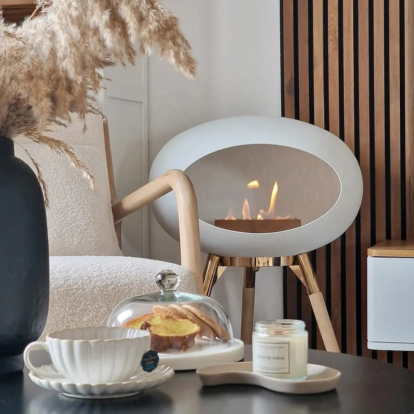 Minimal. Sculptural. Timeless.
Introducing the Le Feu Freestanding Bio-Ethanol Fireplace &mdash; where Scandinavian design meets real flame.

✔ No chimney
✔ No gas connection
✔ Clean-burning bio-ethanol
✔ Fully portable
✔ Perfect for condos, homes &a