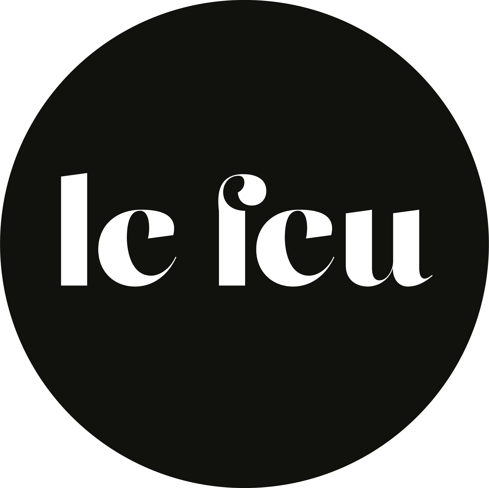 Black background with white text that says 'le feu' in a stylized font.