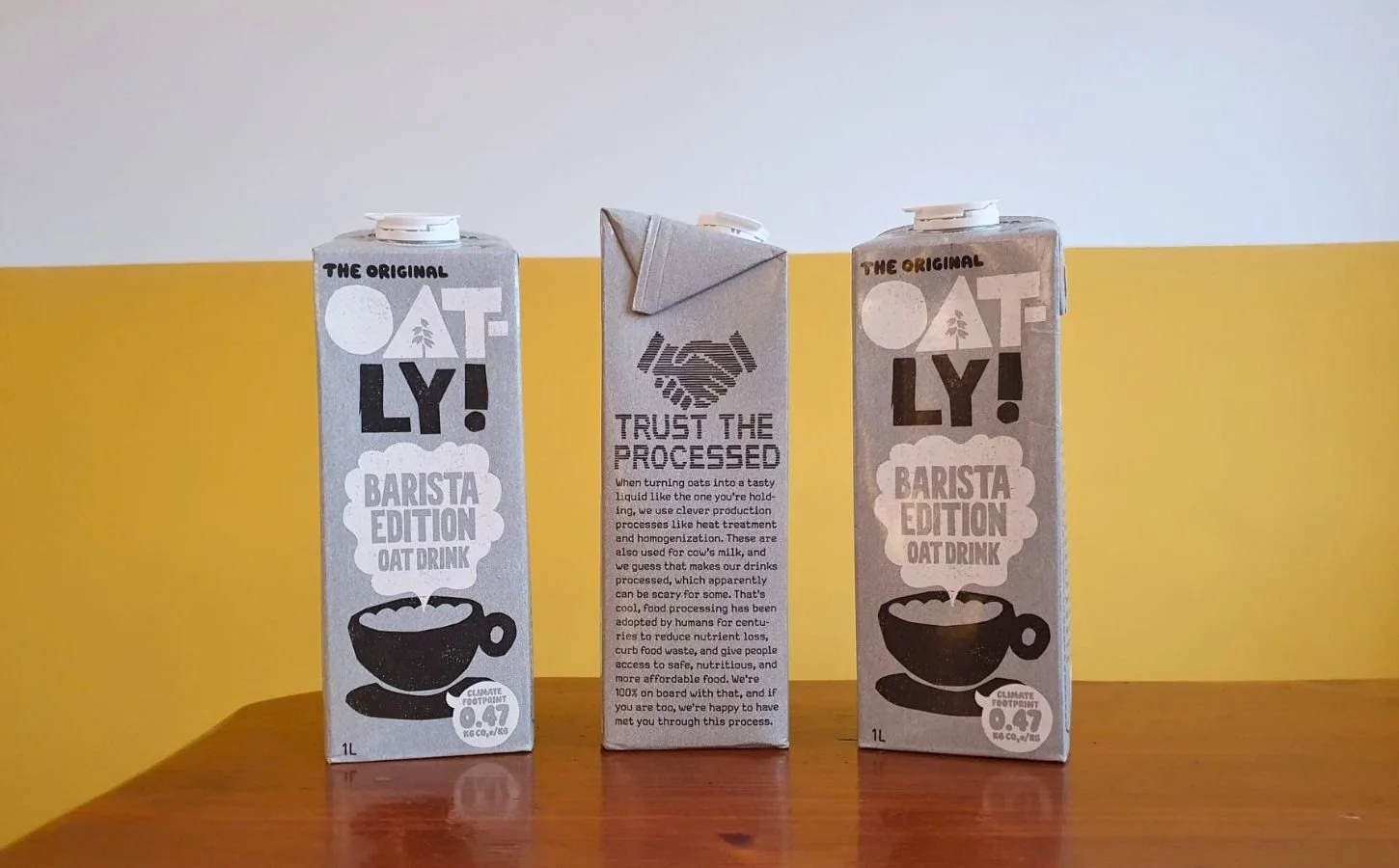 Oatly did something bold: they put “Trust the Processed” right on their packaging