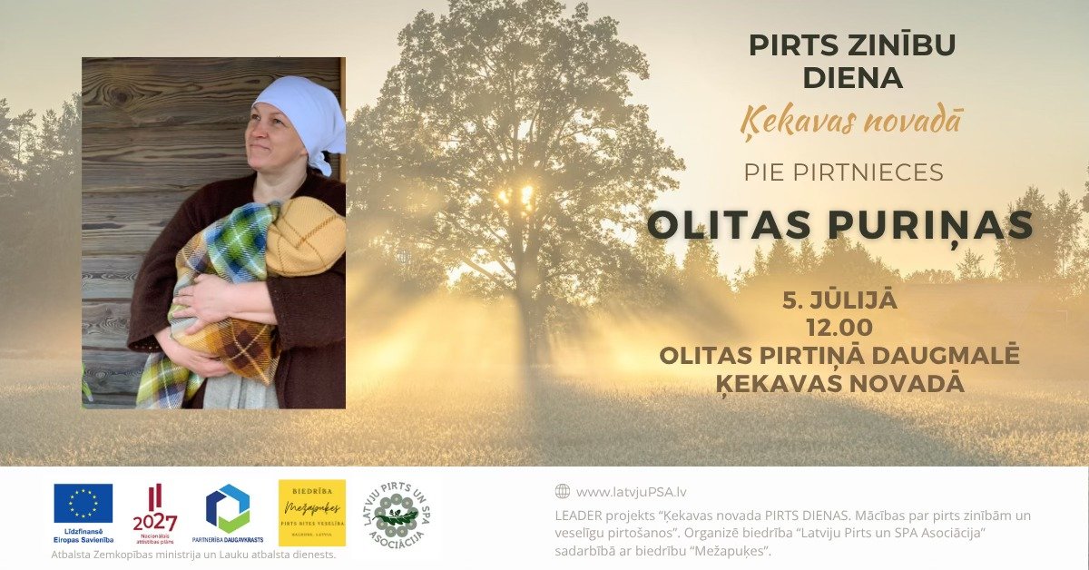 Tiekamies Ķekavas novada pirtiņā pie pirtnieces Olitas Puriņas!