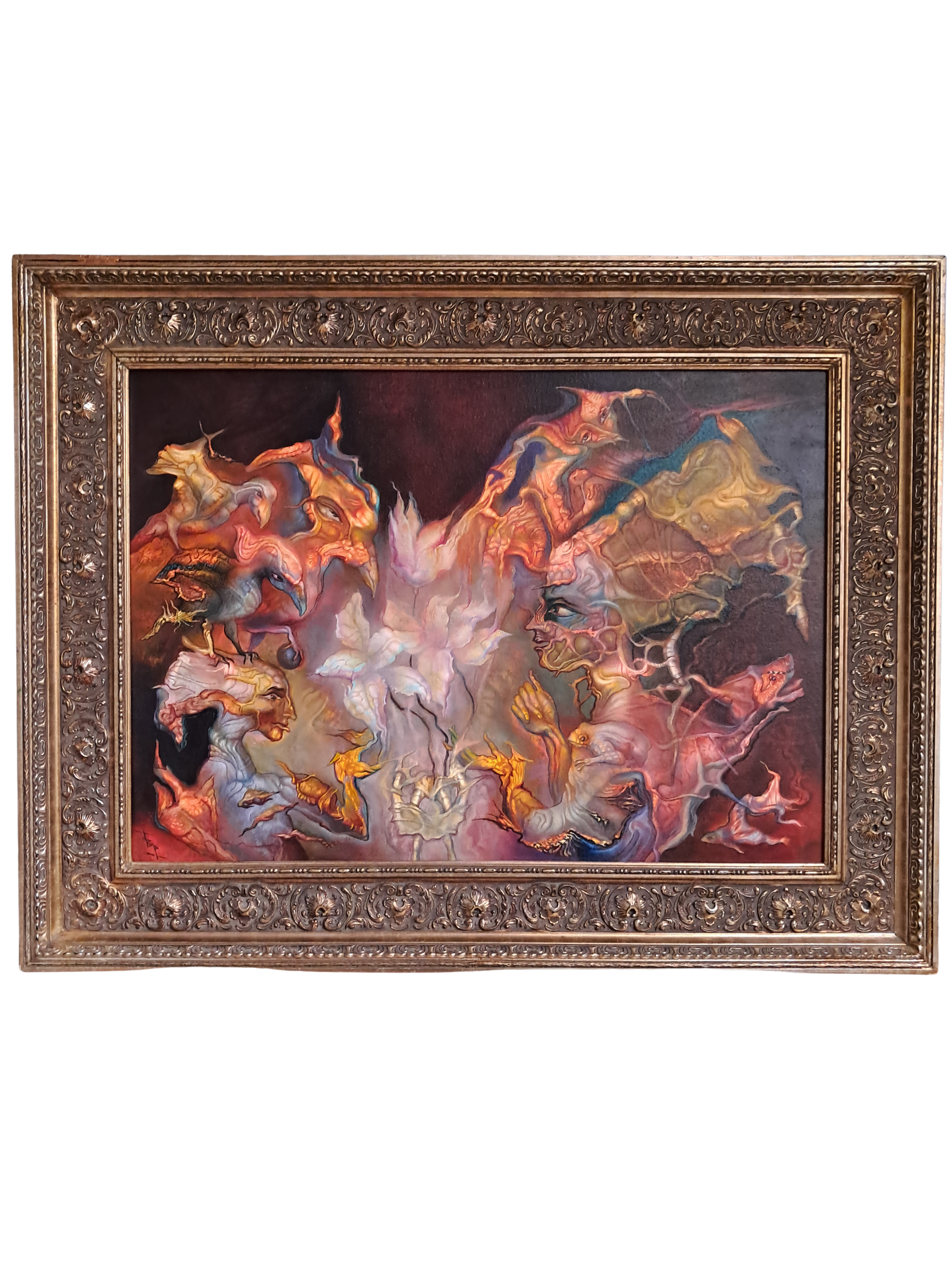 Fantasy world with beautiful flower painting