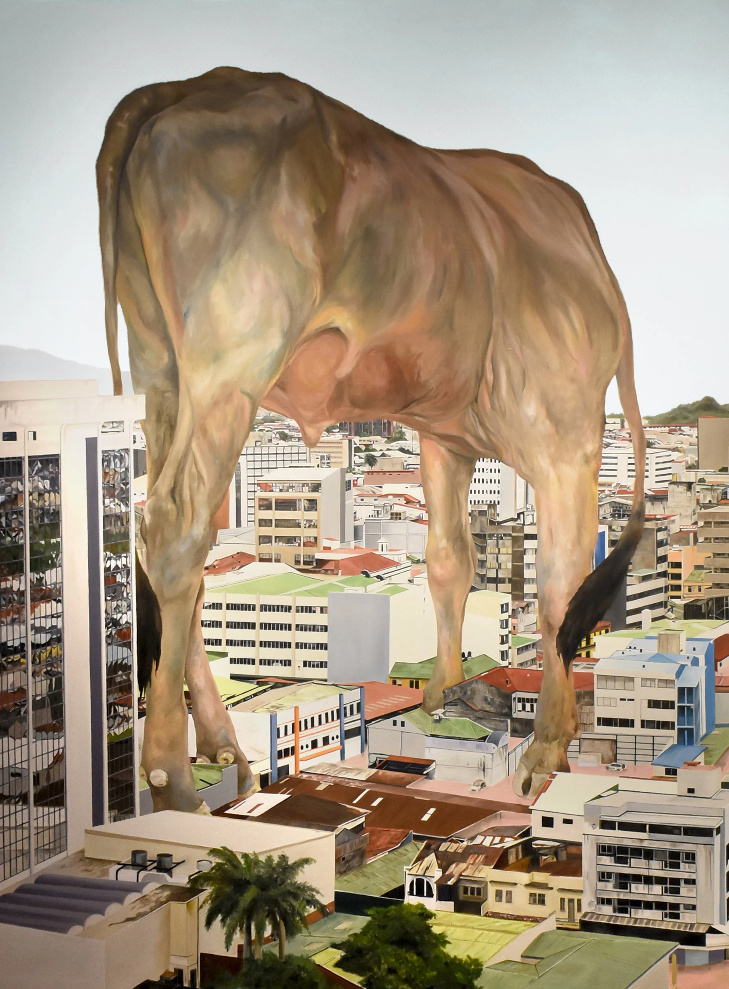 “Obit anus, abit onus”. Óleo sobre tela. 250x188cm. 2019
Expuesto en el Museo de Arte Costarricense en el Salón Nacional 2019