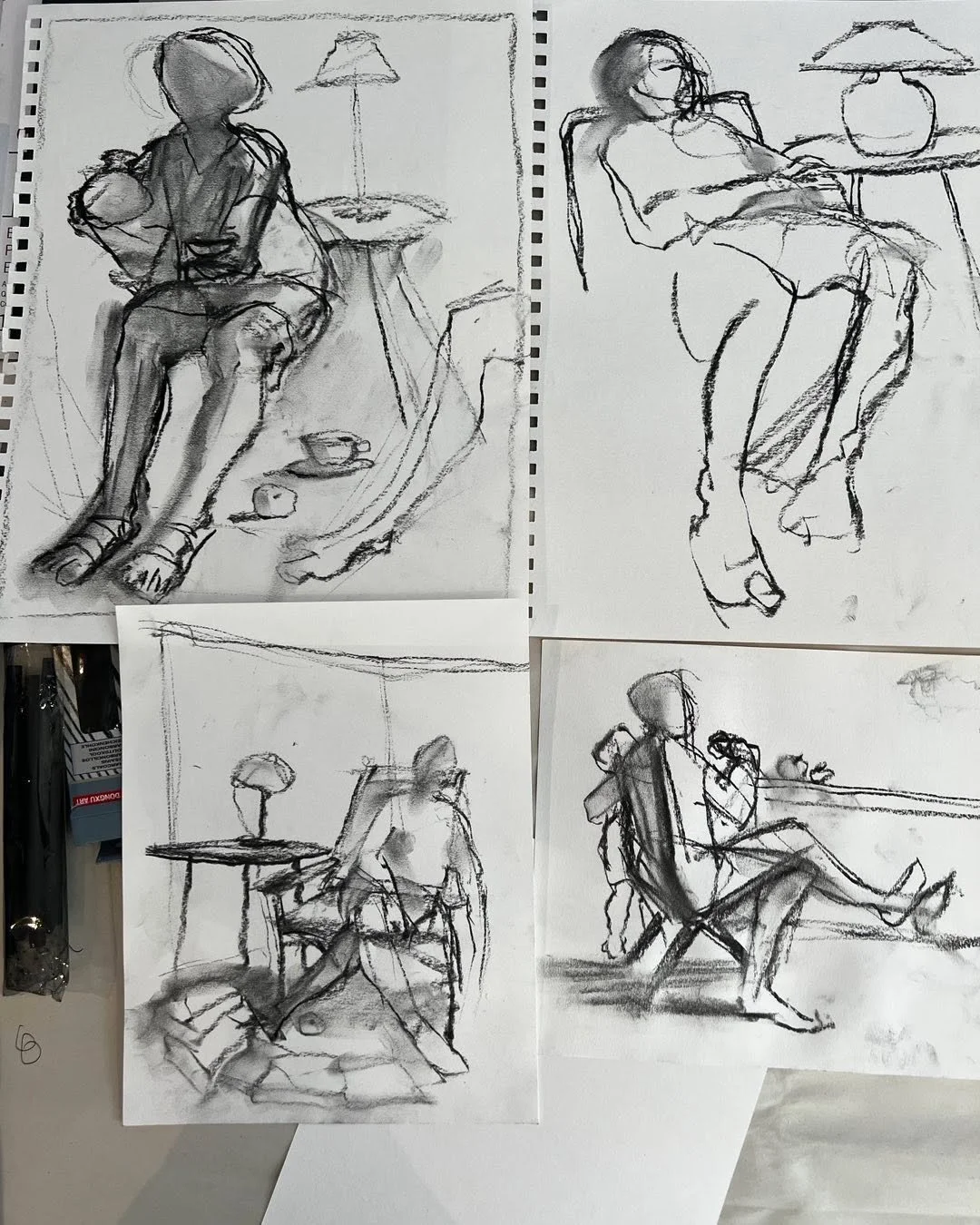 Sketches for next group of paintings.