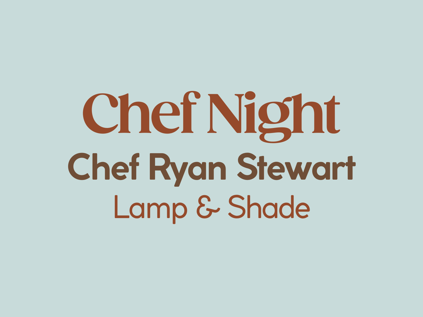 Chef Night: Lamp & Shade