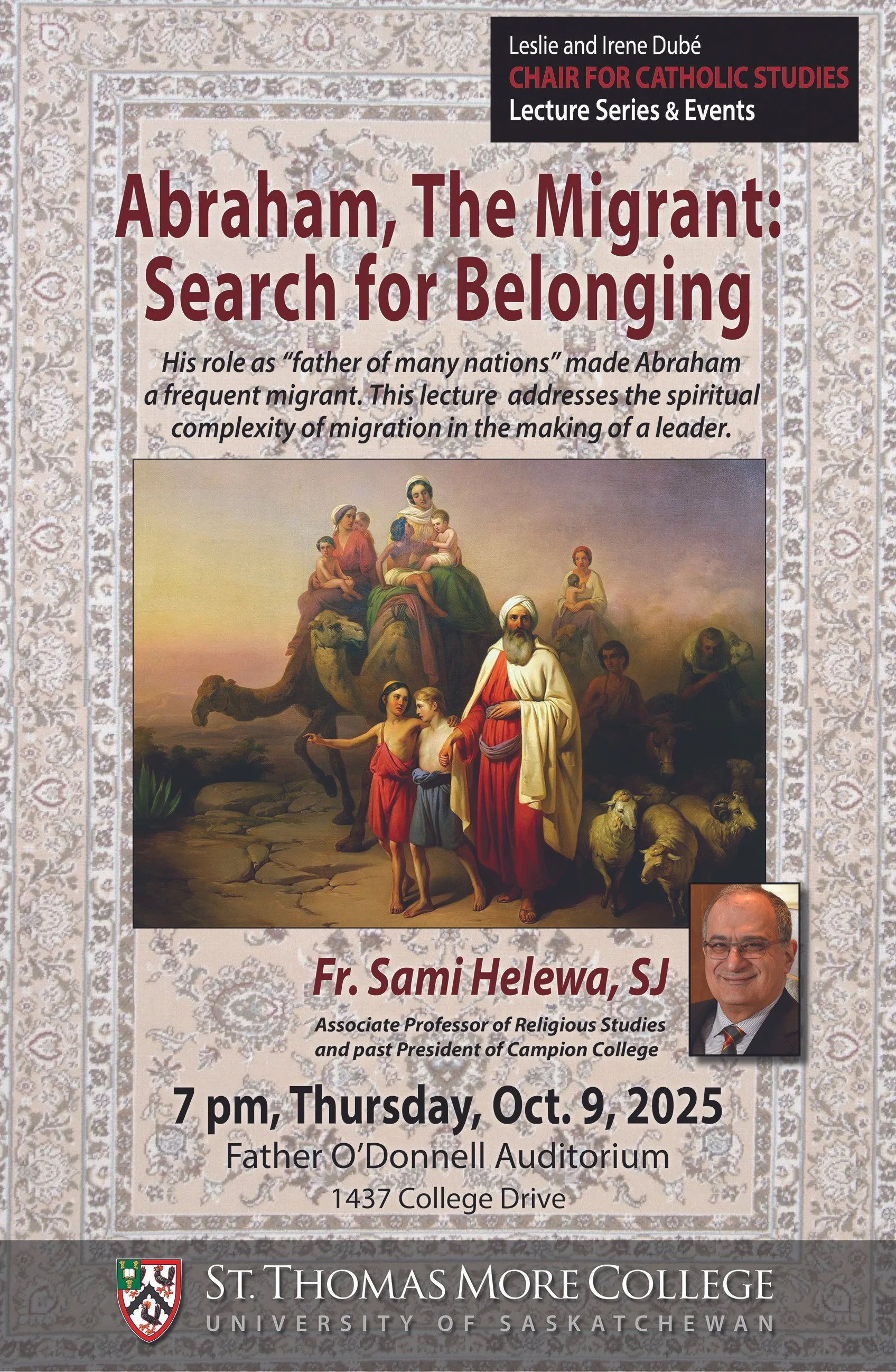 Event: Catholic Studies Lecture, 7:00 p.m. Thursday, October 7, 2025