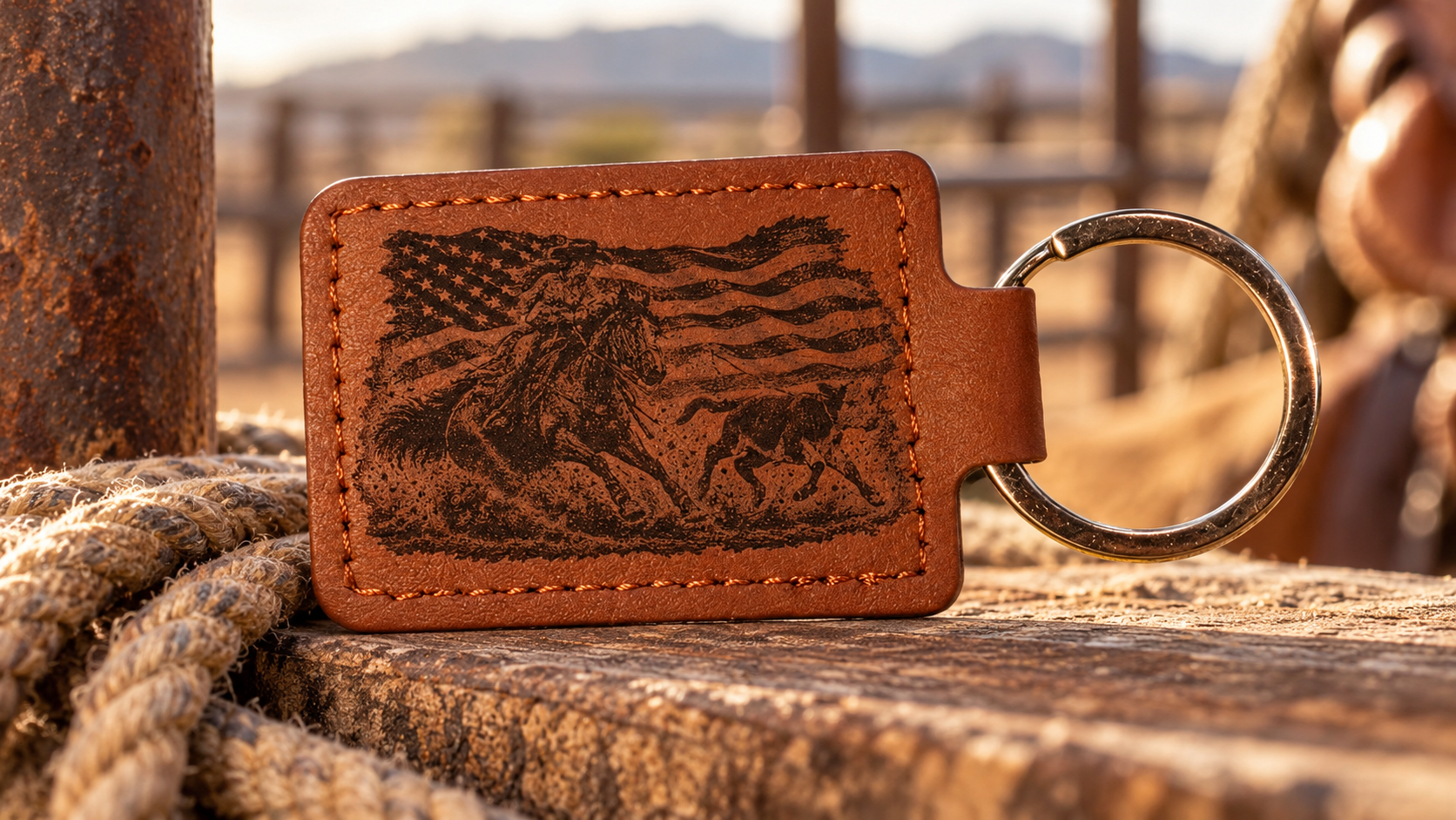 Pioneer Collection rodeo keychains